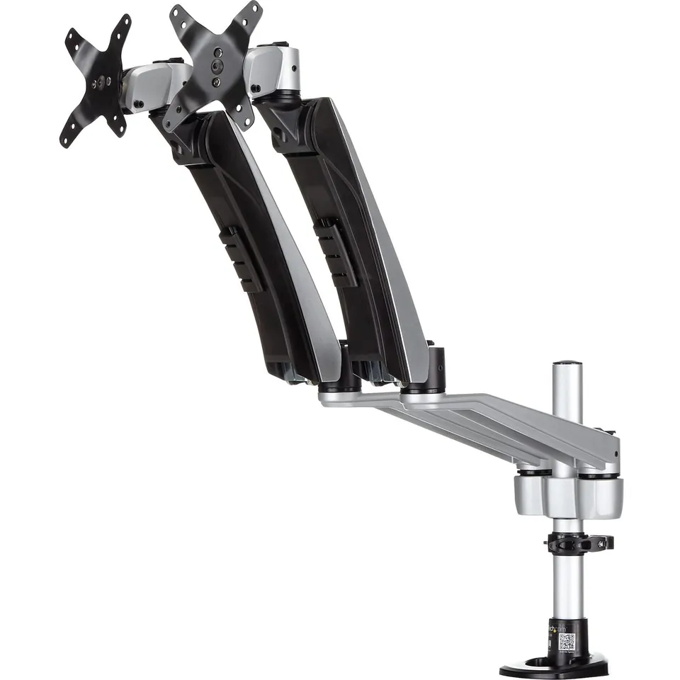 startech-com-armdual30-support-bureau-bras-articul-2-crans-30-argent image 1