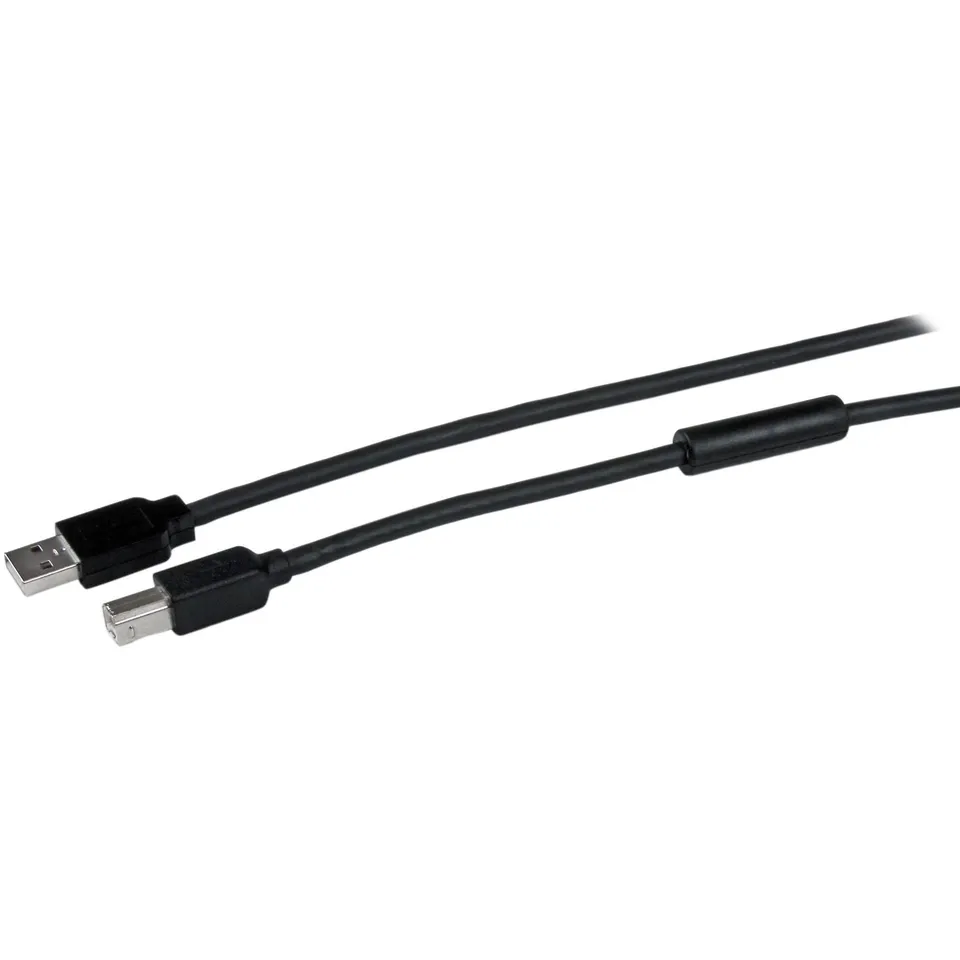 startech-com-usb2hab50ac-c-ble-usb-2-0-actif-15-m-usb-a-vers-usb-b-m-m-noir image 1