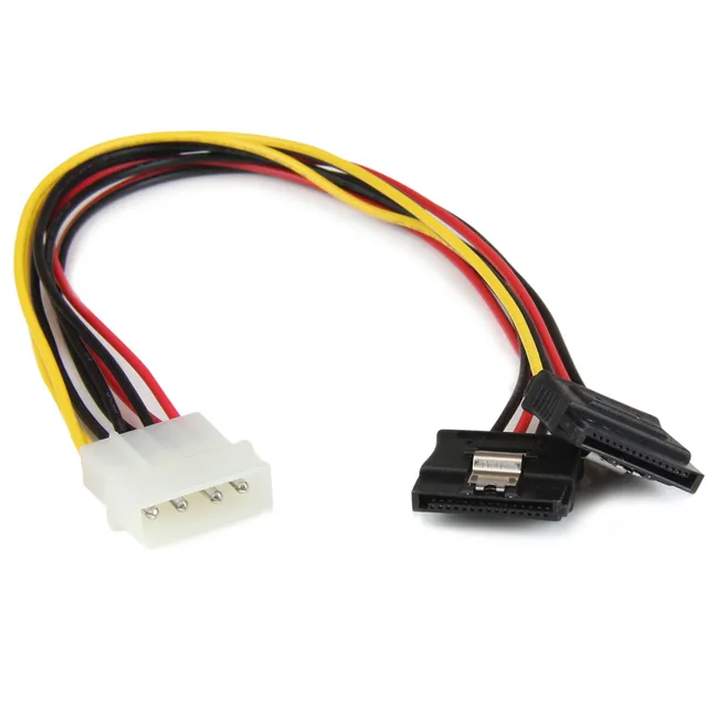 startech-com-pyo2lp4lsata-c-ble-adaptateur-lp4-m-le-vers-2x-sata-femelle-30-cm image 1