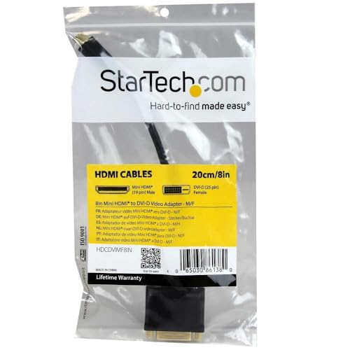 startech-com-hdcdvimf8in-c-ble-adaptateur-mini-hdmi-vers-dvi-d-20cm image 7