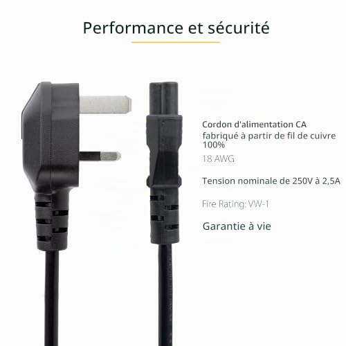 startech-com-pxtnb3suk1m-c-ble-d-alimentation-pc-portable-bs-1363-vers-c5-1-m image 7