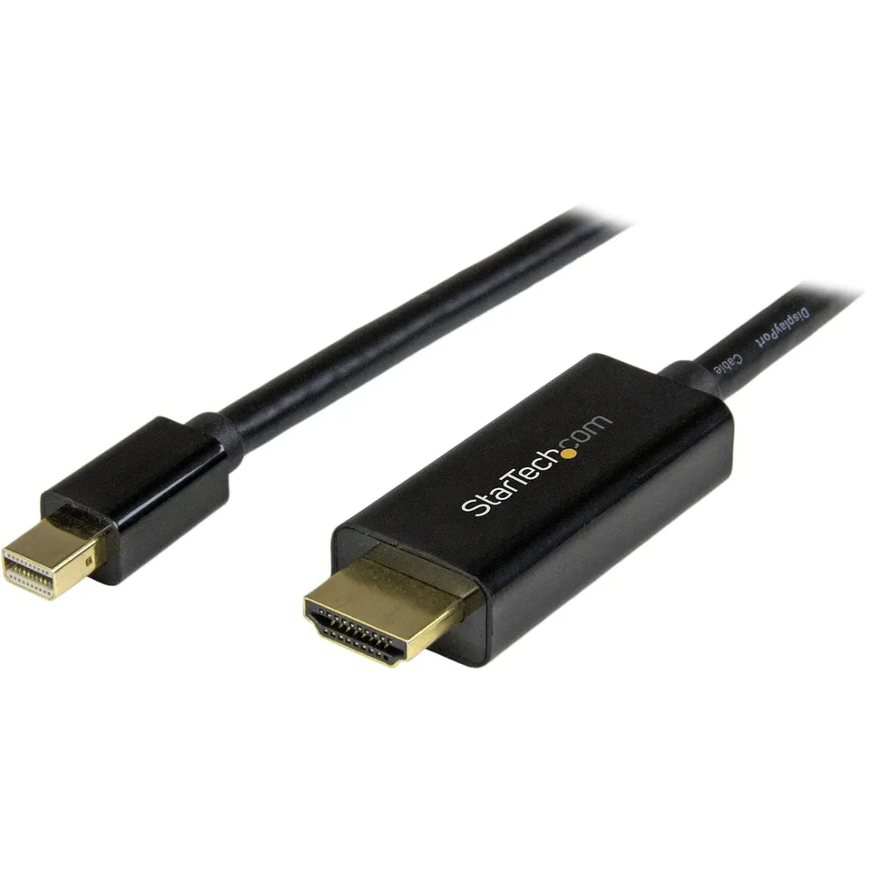 startech-com-c-ble-mini-displayport-vers-hdmi-1-m-4k-30hz-noir-mdp2hdmm1mb image 1