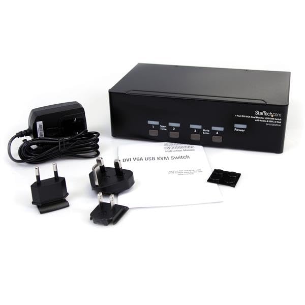 startech-com-switch-kvm-dvi-et-vga-4-ports-double-cran-avec-hub-usb-et-audio image 6