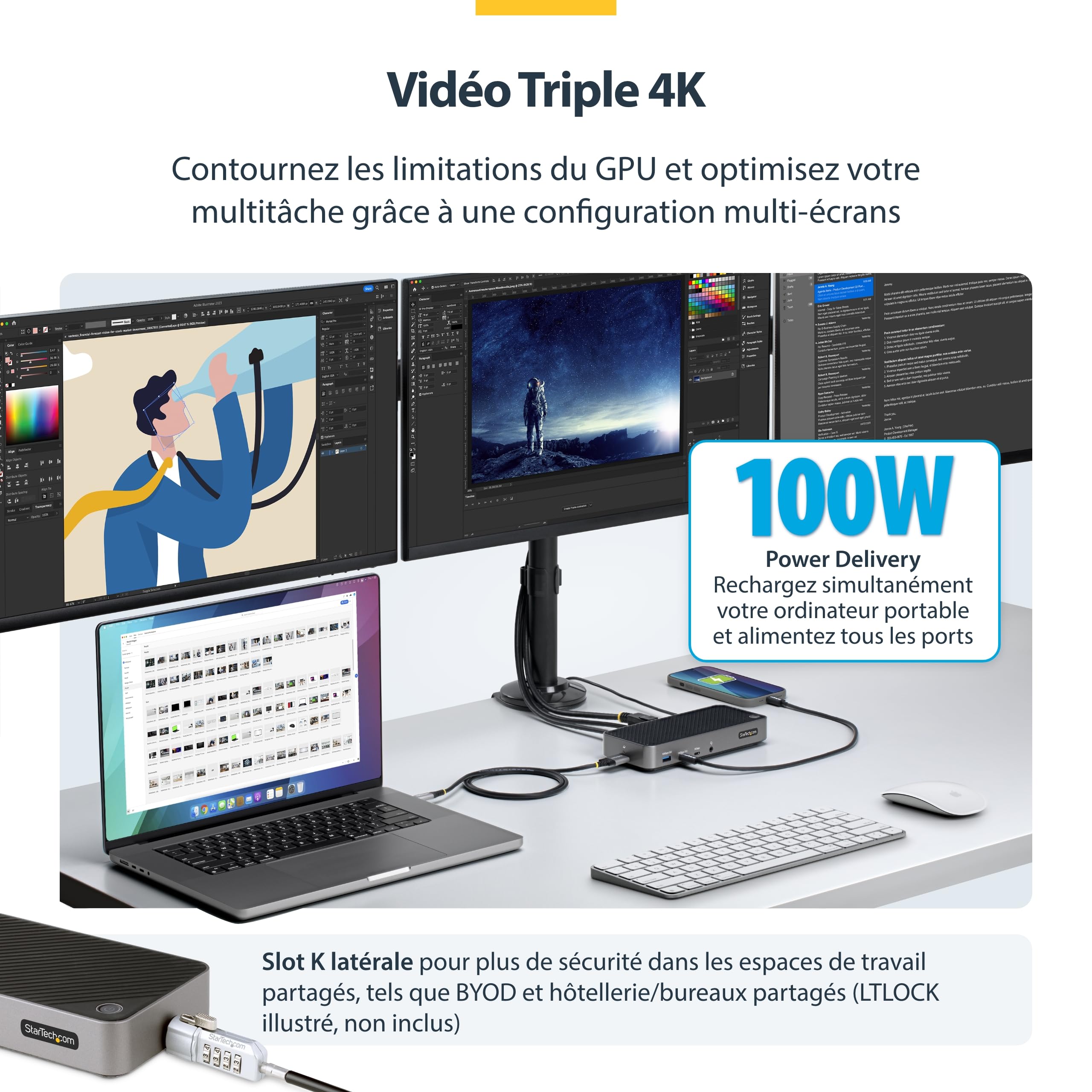 startech-com-dock-usb-c-triple-4k-hdmi-displayport-100w-pd-displaylink image 3