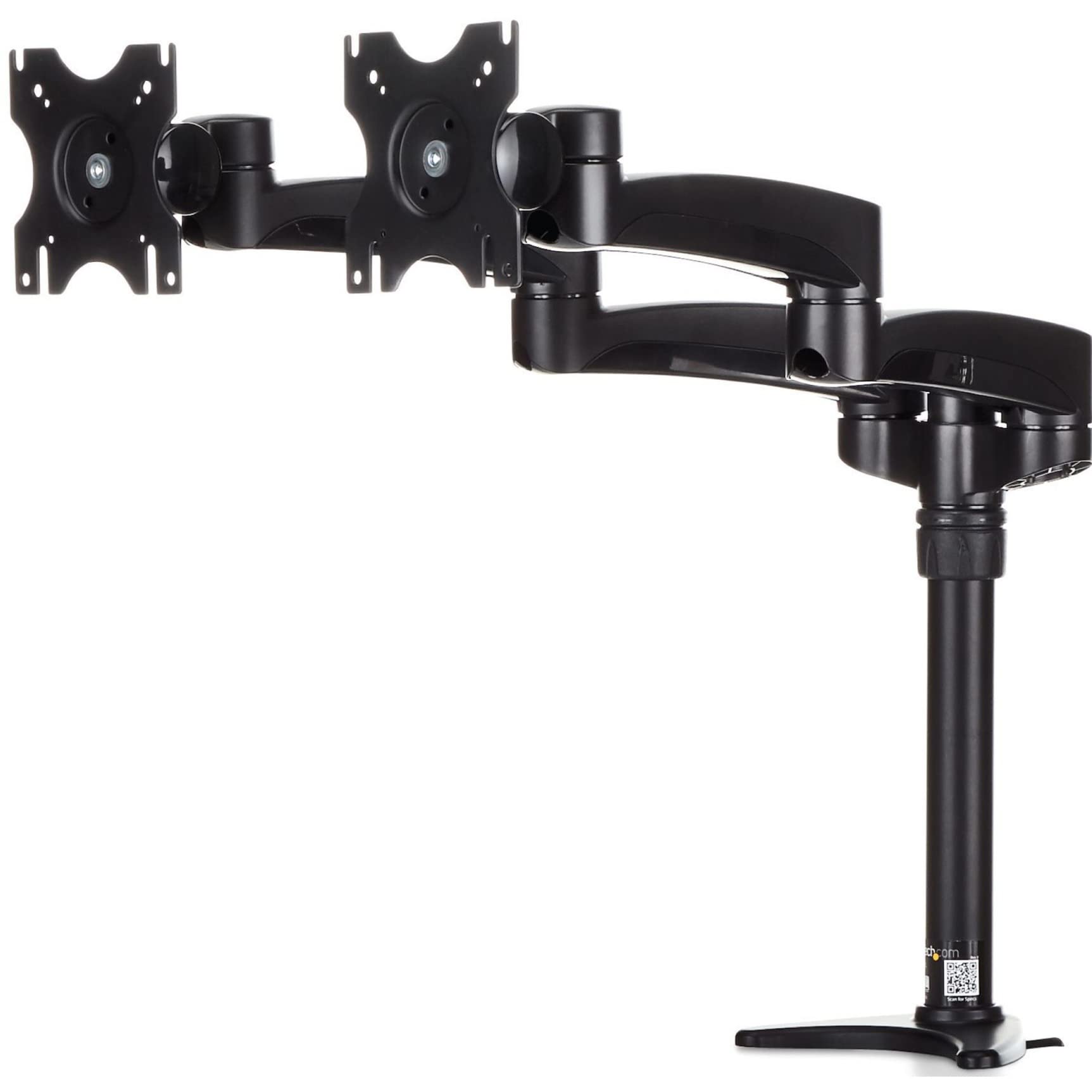 startech-com-armdual-support-bras-articul-2-crans-12-24-pouces-noir image 1