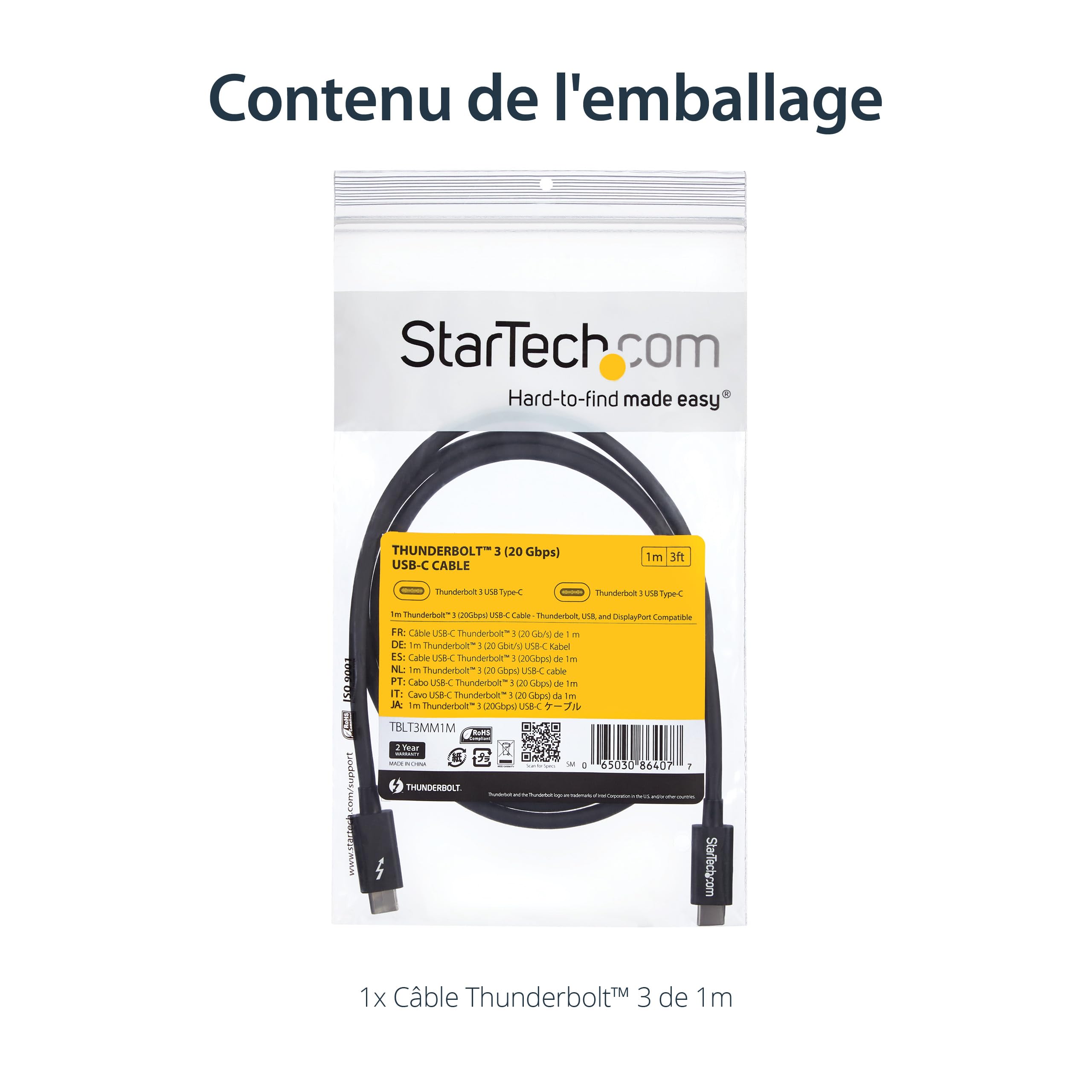 startech-com-c-ble-thunderbolt-3-passif-1-m-20gbps image 6