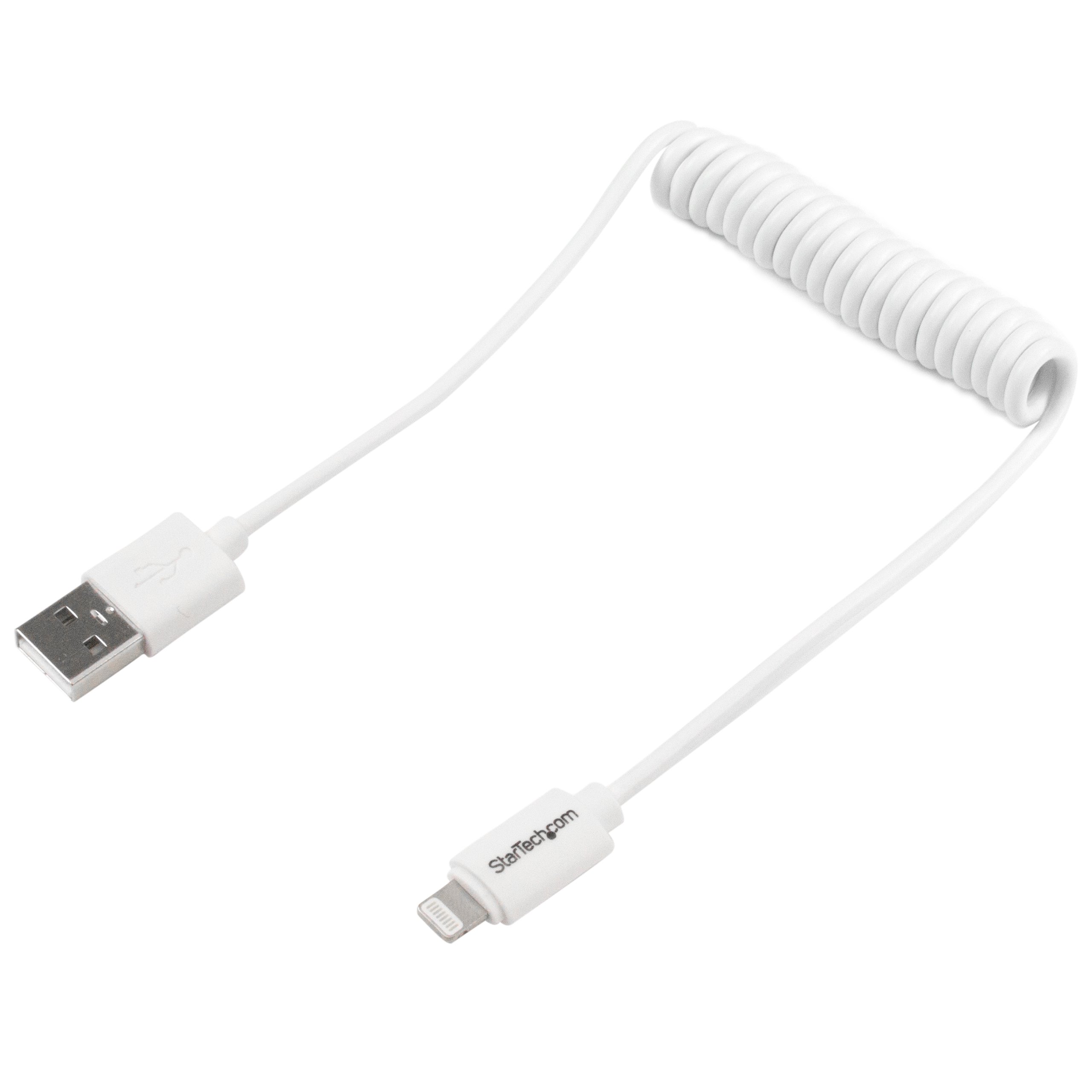 startech-com-c-ble-lightning-vers-usb-spiral-60-cm-blanc image 2