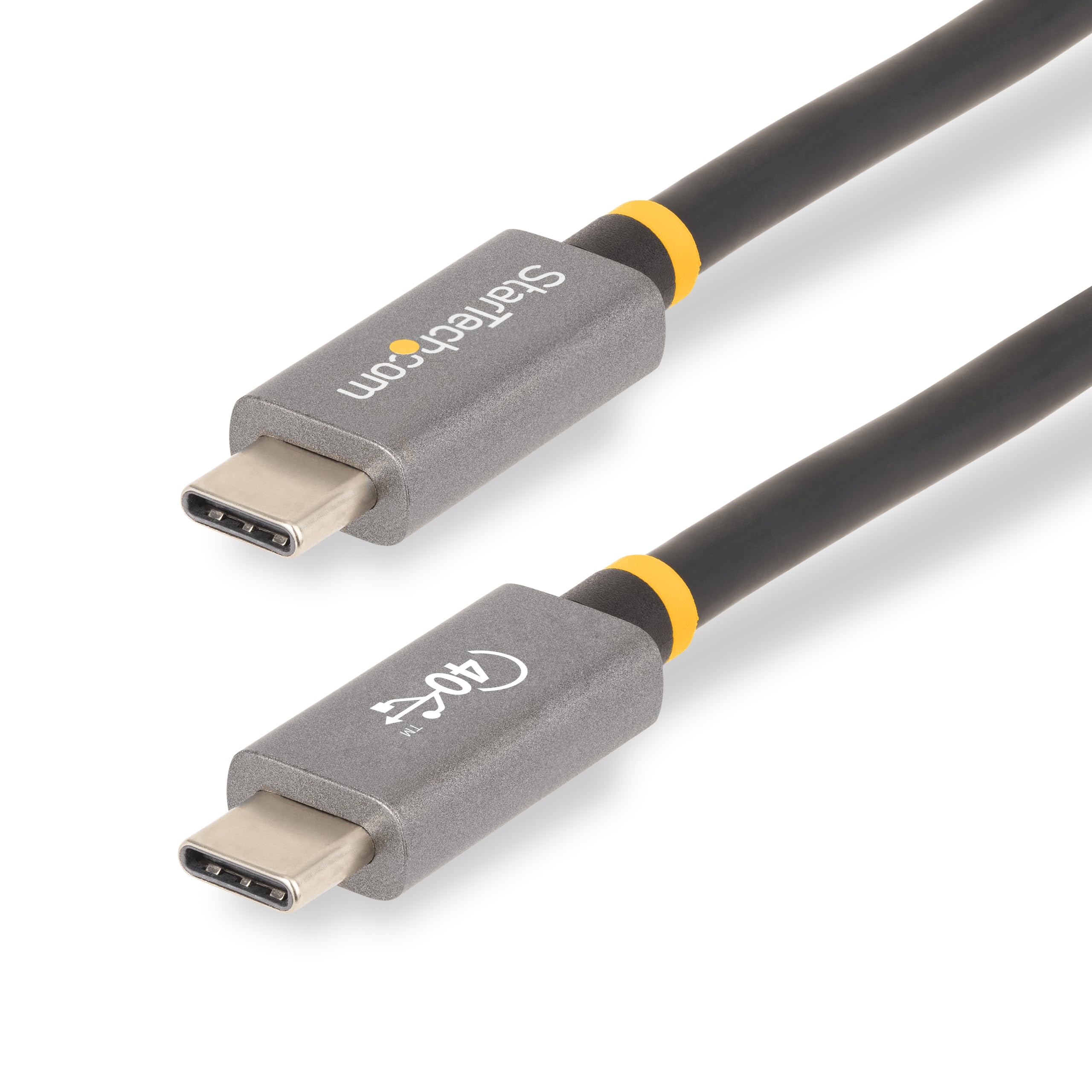 startech-com-cc1m-40g-usb-cable-c-ble-usb4-usb-c-1-m-40-gbps-100w-8k image 1