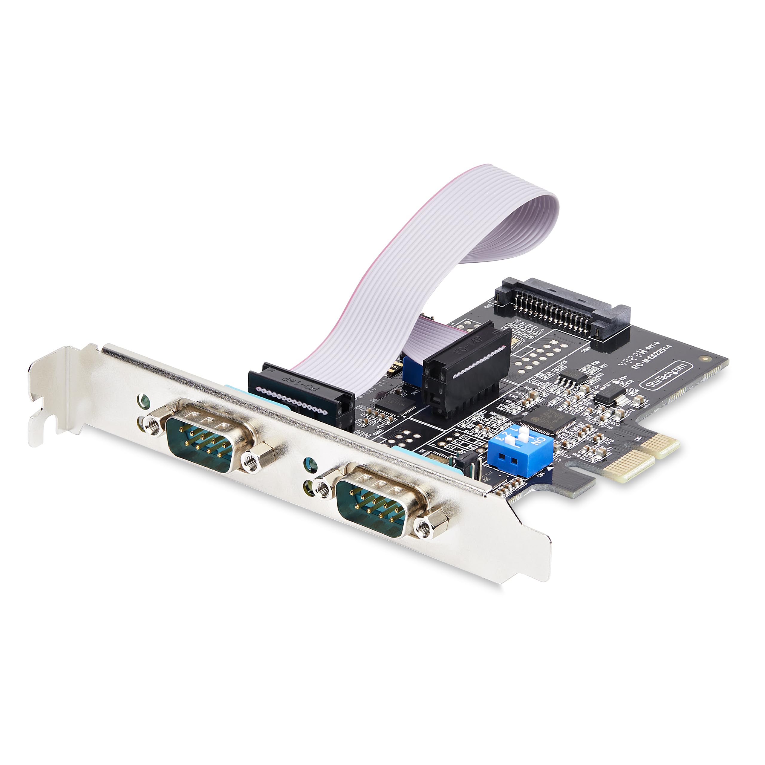 startech-com-2s232422485-pc-card-carte-pcie-2-ports-rs232-422-485-db9 image 1