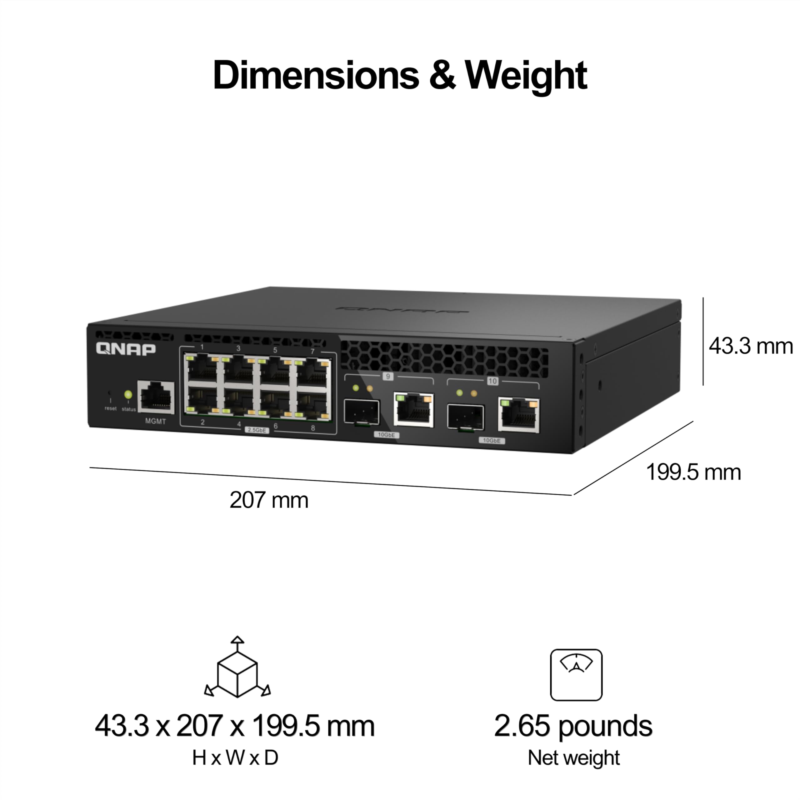 qnap-qsw-m2108r-2c-us-switch-rack-l2-10-ports-8x-2-5gbe-2x-10gbe-combo image 2