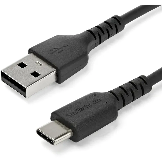 startech-com-c-ble-usb-a-vers-usb-c-2m-charge-3a-robuste-noir image 1