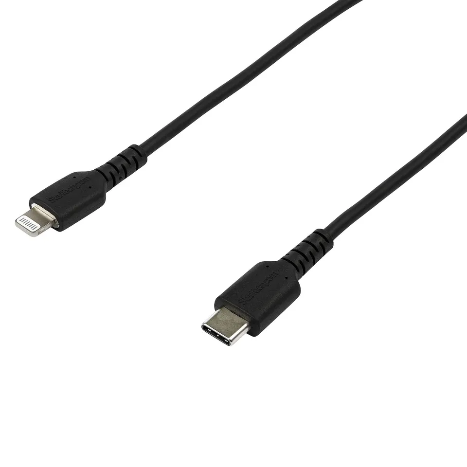 startech-com-rusbcltmm2mb-c-ble-usb-c-vers-lightning-2-m-robuste-mfi-noir image 1