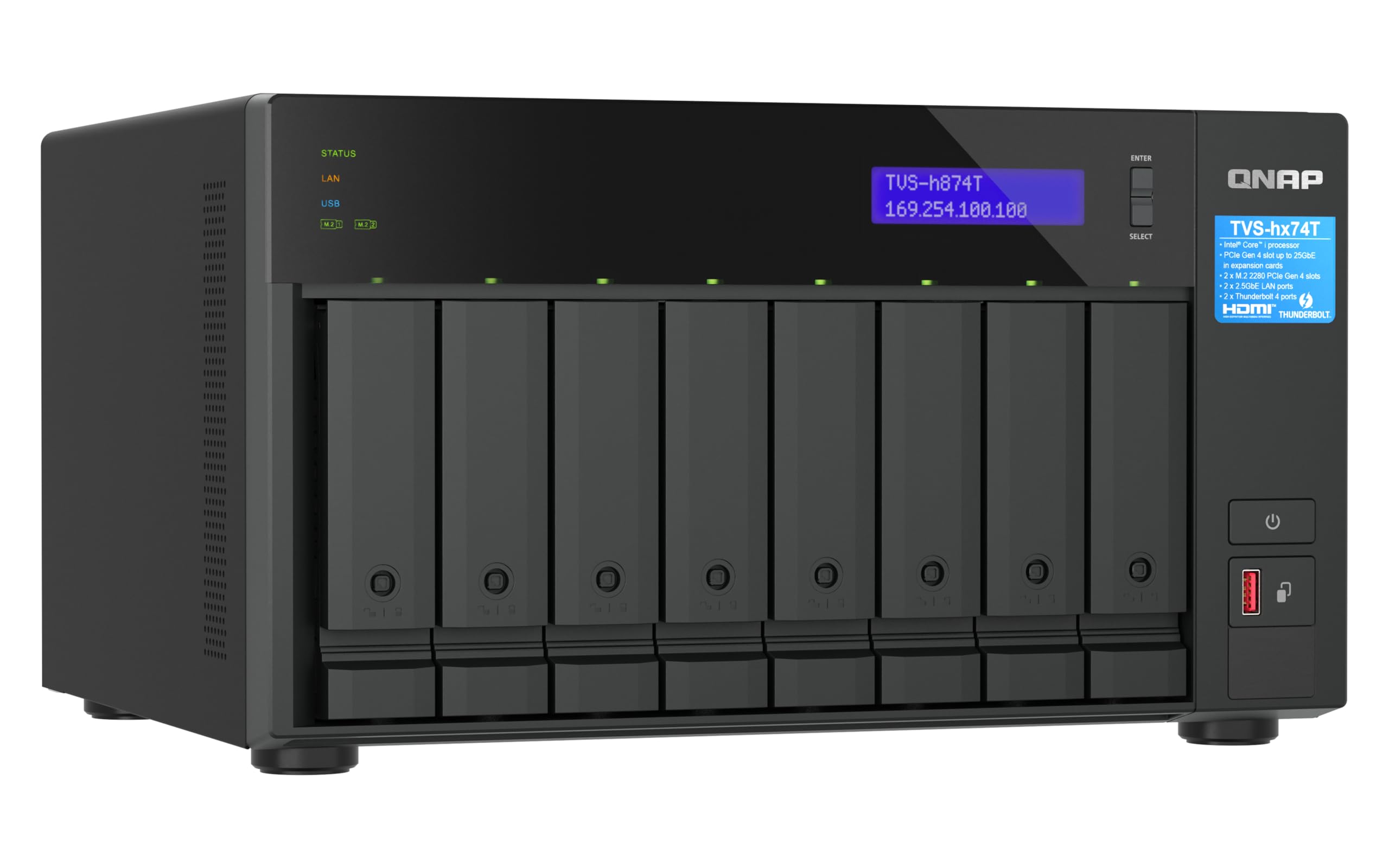 qnap-tvs-h874t-i9-64g-nas-8-baies-i9-16c-64go image 2
