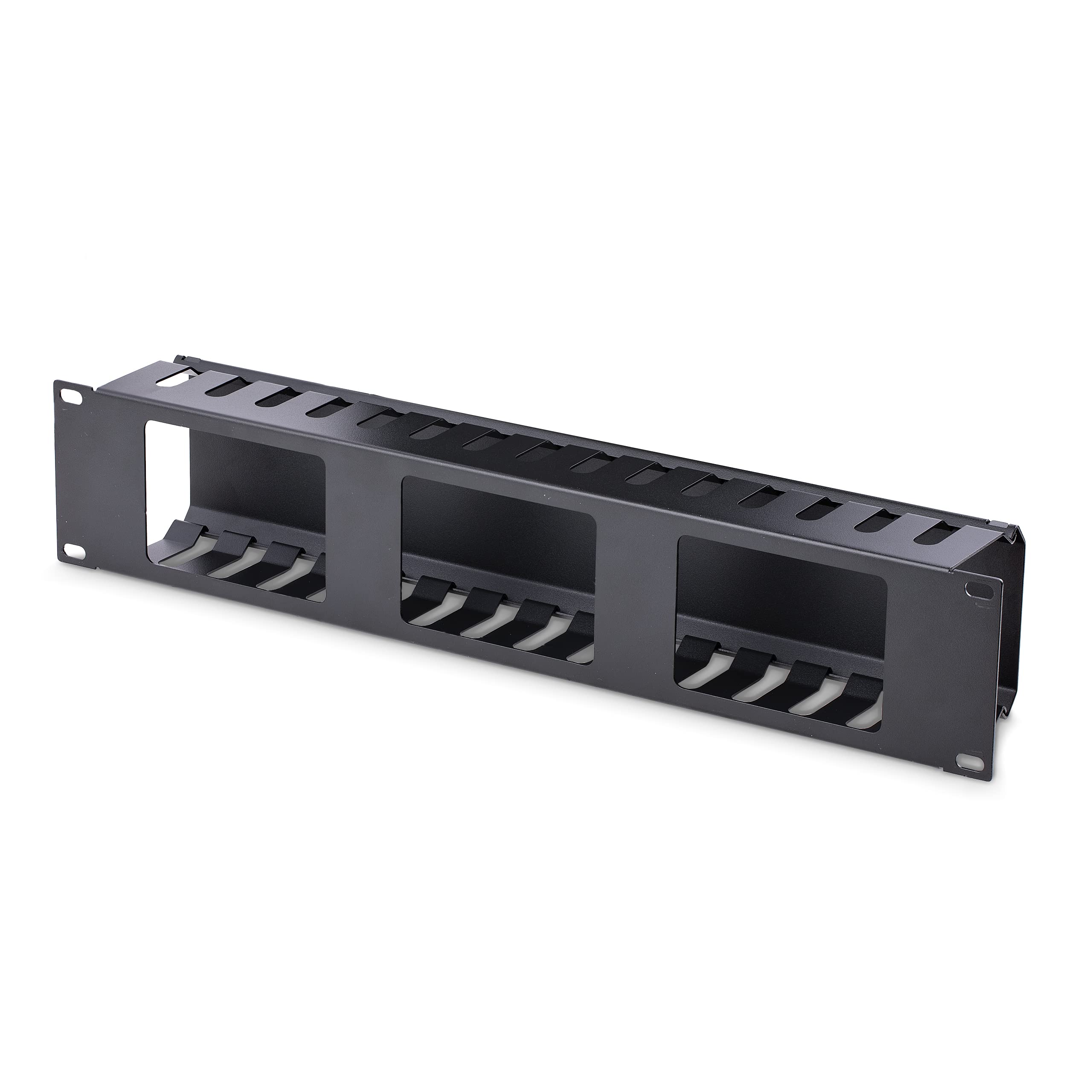 startech-com-goulotte-horizontale-doigts-2u-avec-couvercle-rack-19-pouces image 1