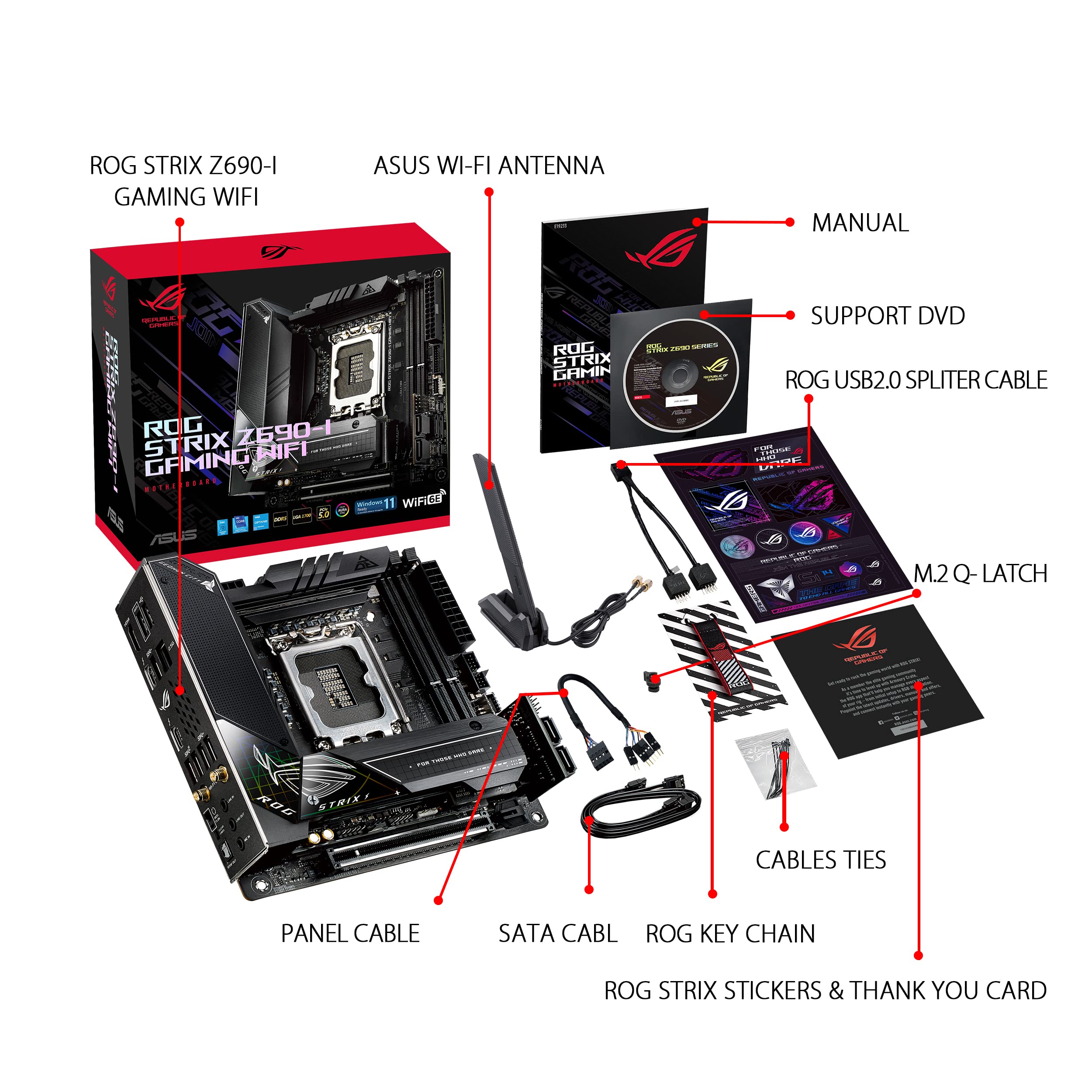 asus-rog-strix-z690-i-gaming-wifi-carte-m-re-mini-itx-lga-1700 image 2