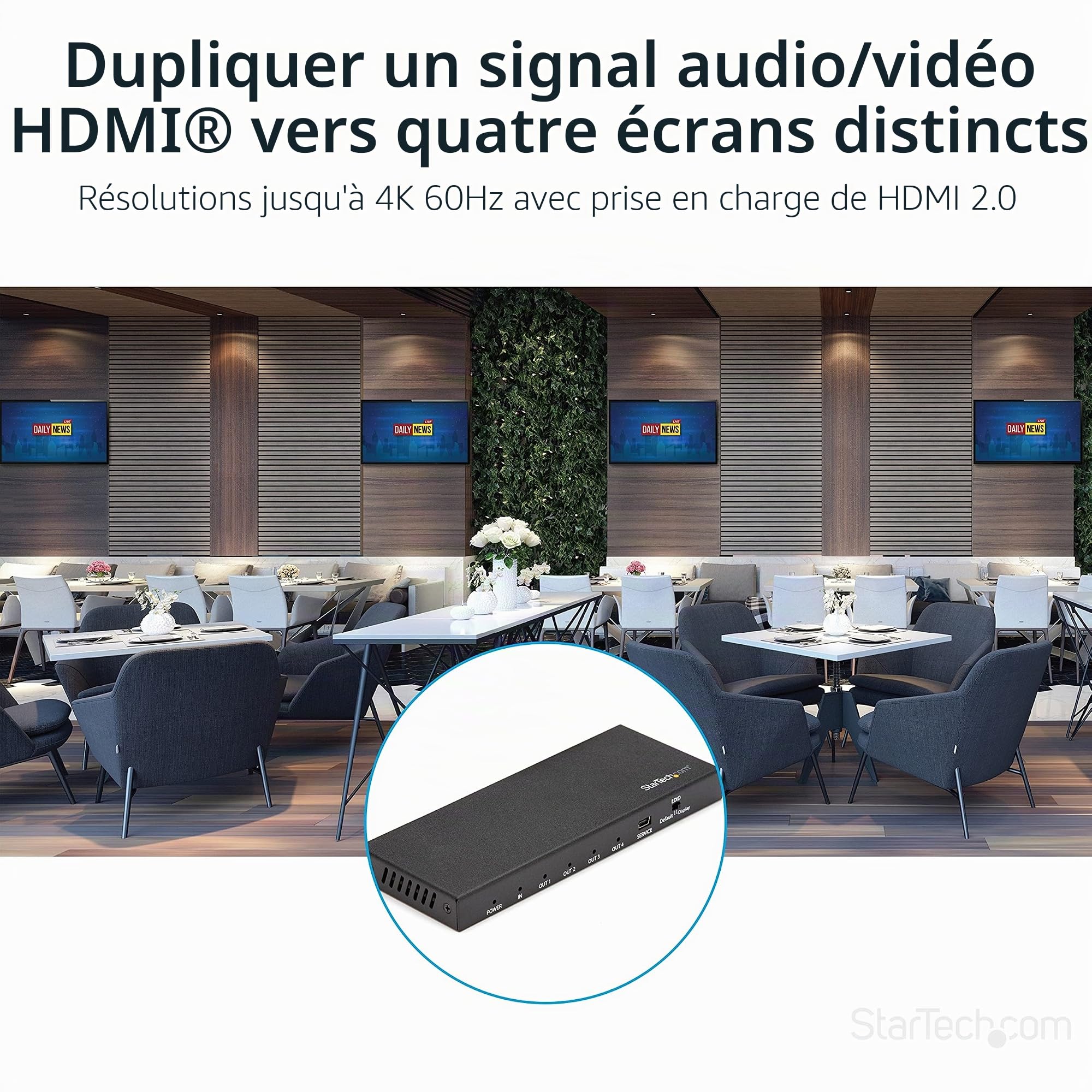 startech-com-st12mhdlan-r-partiteur-hdmi-1-vers-4-4k-60hz-hdmi-2-0b-hdr image 7