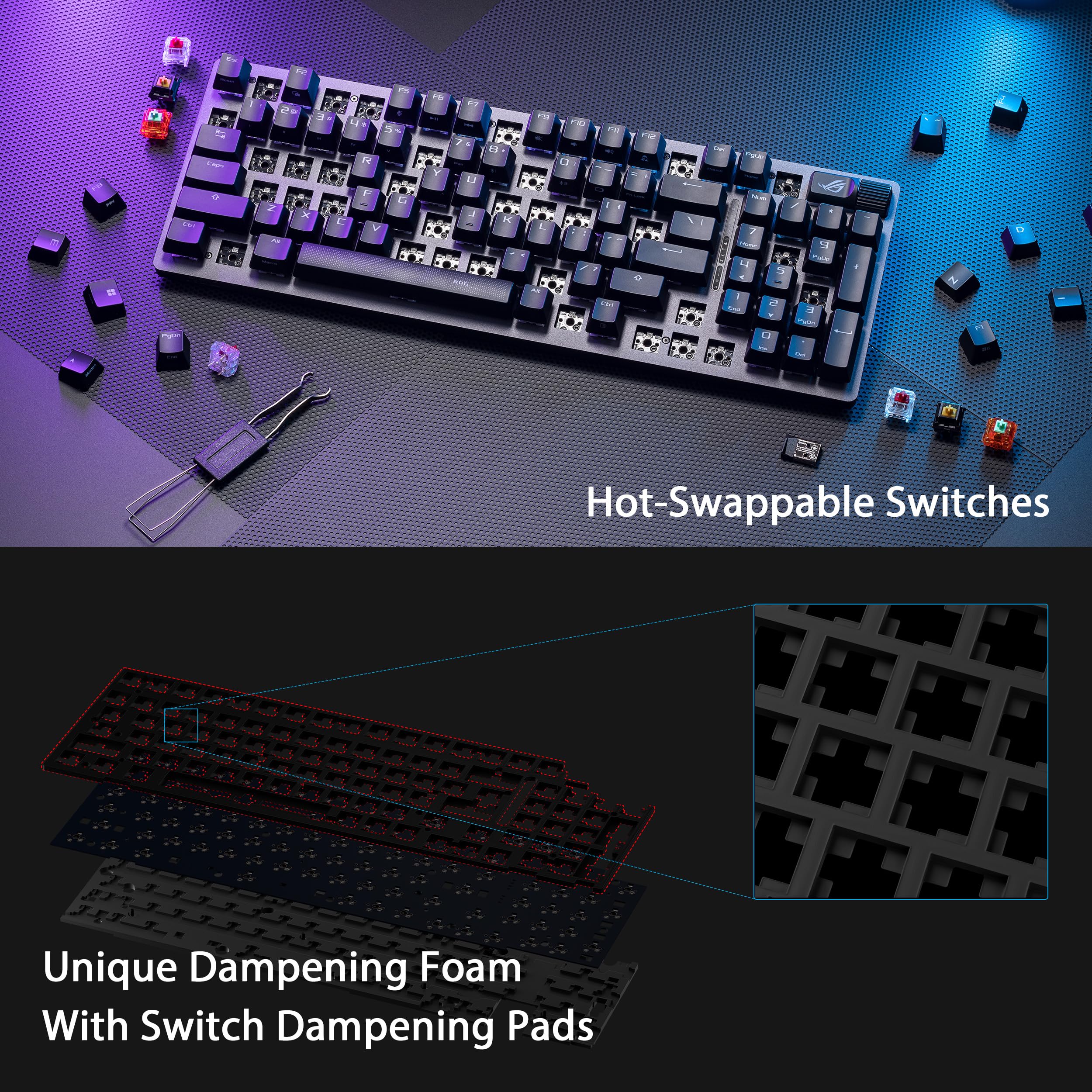 asus-rog-strix-scope-ii-96-wireless-clavier-m-canique-gaming-azerty-tri-mode image 4