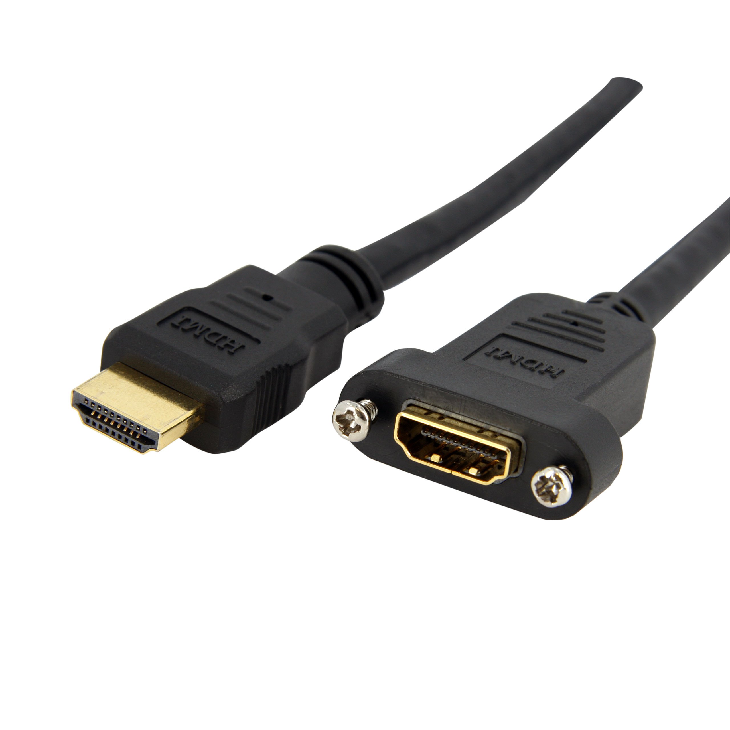 startech-com-hdmipnlfm3-c-ble-hdmi-panneau-0-9-m-4k-30hz-femelle-vers-m-le-noir image 1
