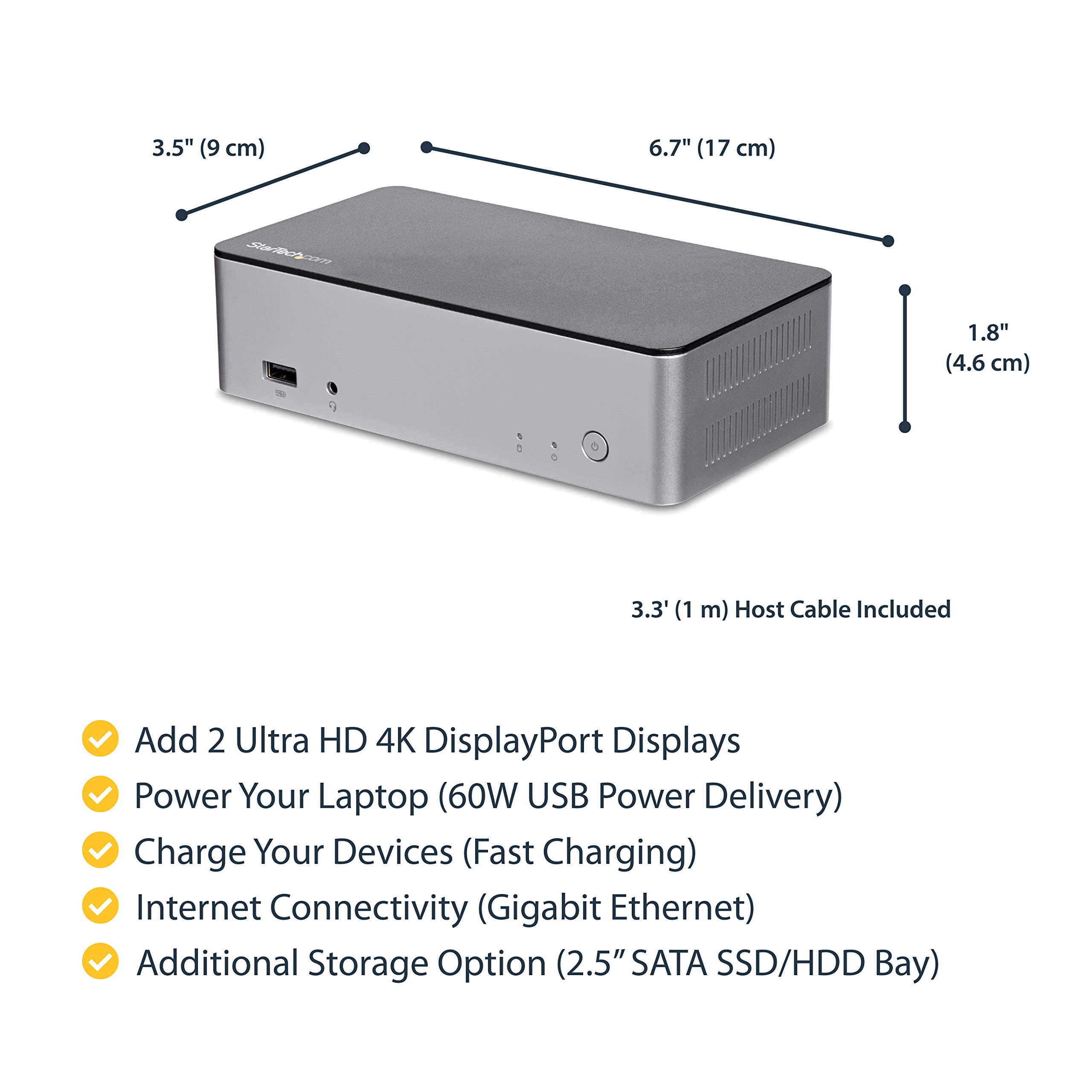 startech-com-mst30c2hdppd-station-d-accueil-usb-c-double-displayport-4k-baie-ssd image 4