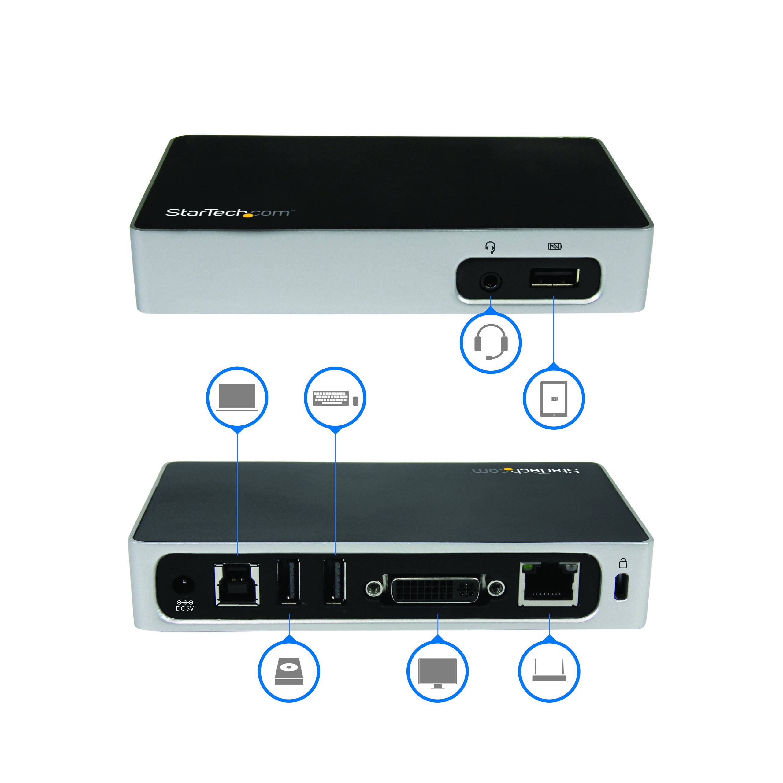 startech-com-usb3vdockd-station-d-accueil-usb-3-0-dvi-gbe-universelle image 2