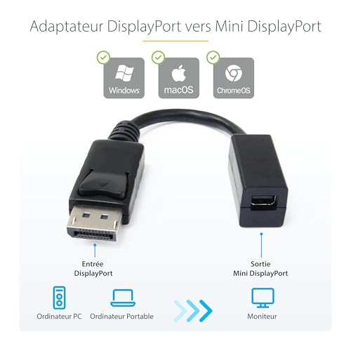 startech-com-dp2mdpmf6in-adaptateur-displayport-vers-mini-displayport-15-cm-4k image 8