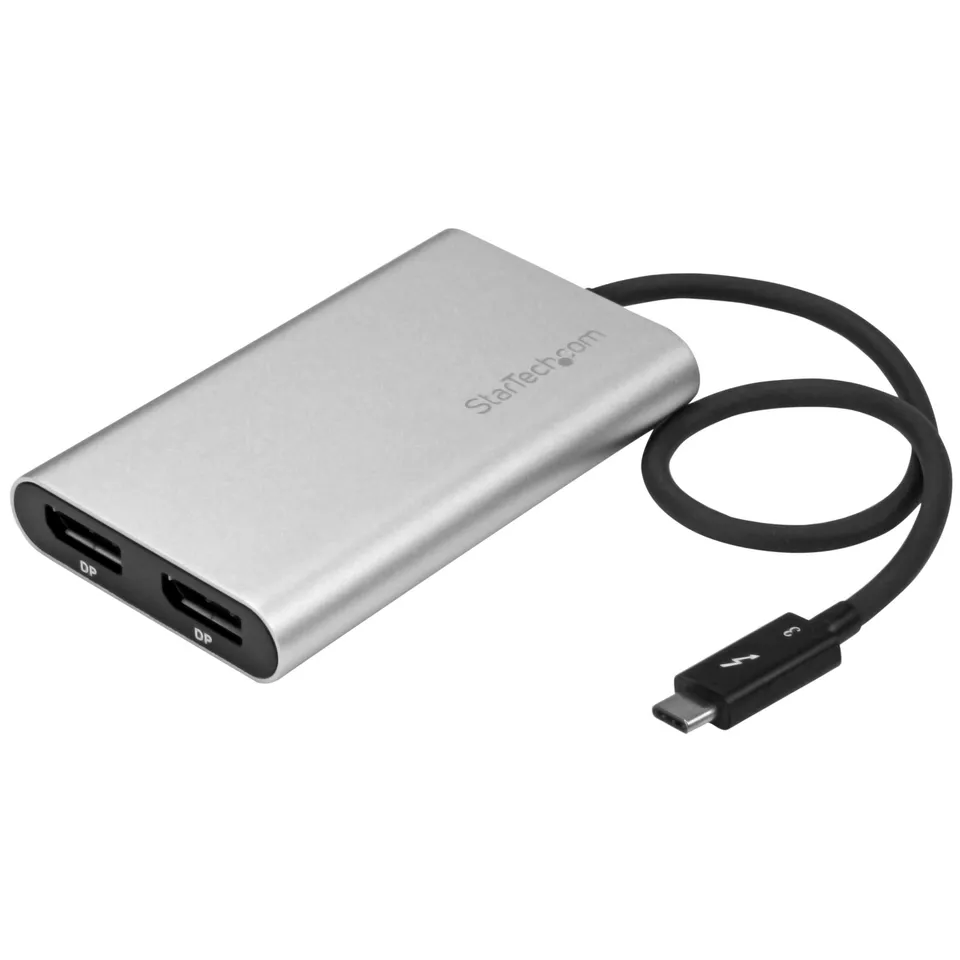 startech-com-adaptateur-thunderbolt-3-vers-double-displayport-4k-60-hz-tb32dp2 image 1