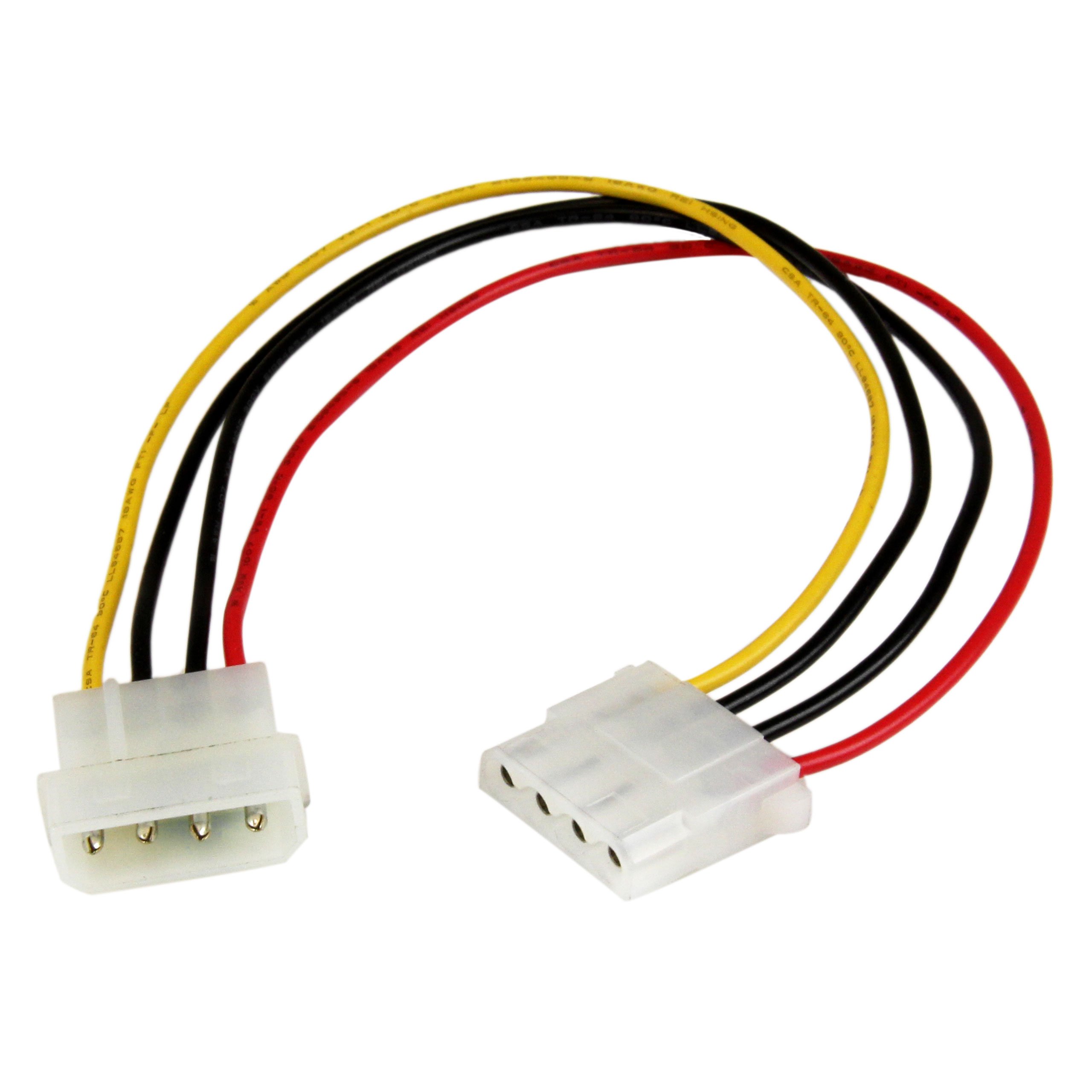 startech-com-lp4powext12-c-ble-extension-alimentation-molex-lp4-30cm image 1