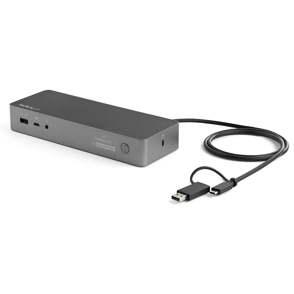 startech-com-station-d-accueil-hybride-usb-c-usb-a-double-4k-hdmi-displayport-gb image 1