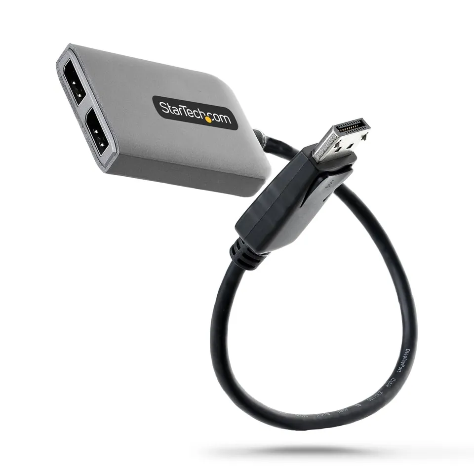 startech-com-hub-mst-displayport-1-4-vers-2x-displayport-double-5k-60hz-windows image 1