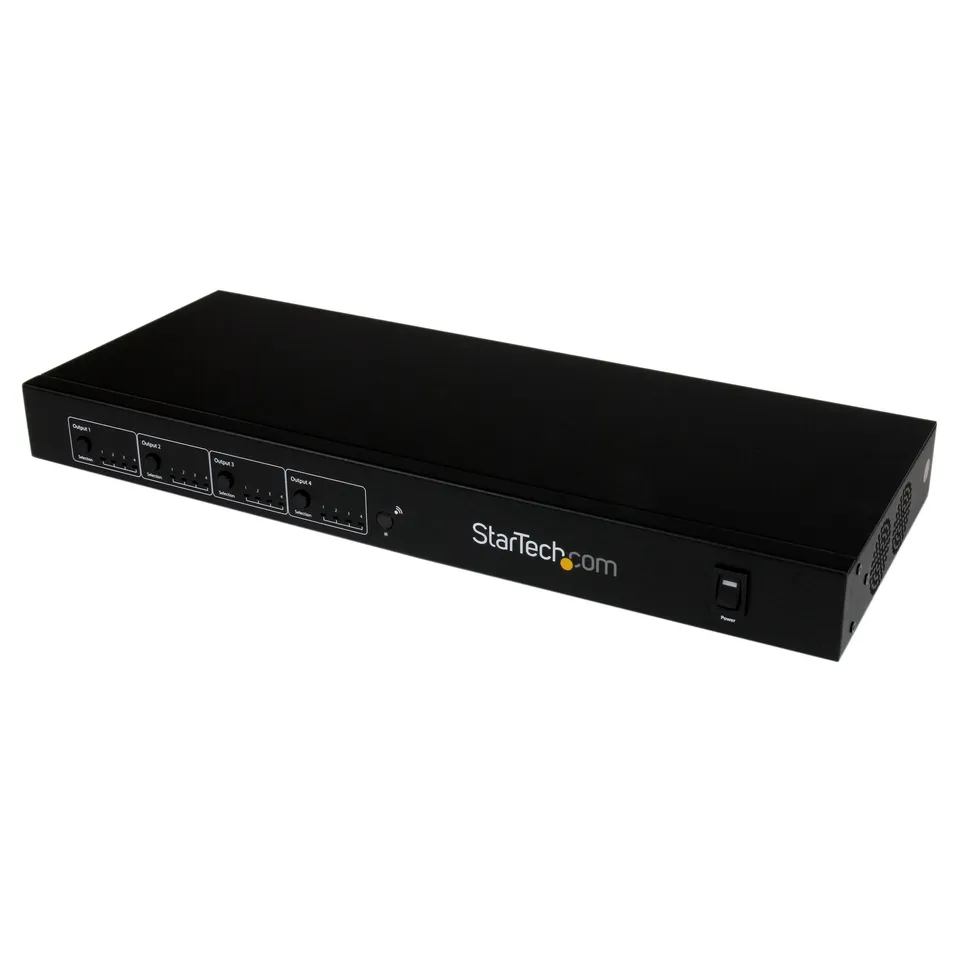startech-com-st424hdbt-switch-matrice-4x4-hdmi-hdbaset-sur-cat5-6-70m-1080p image 1