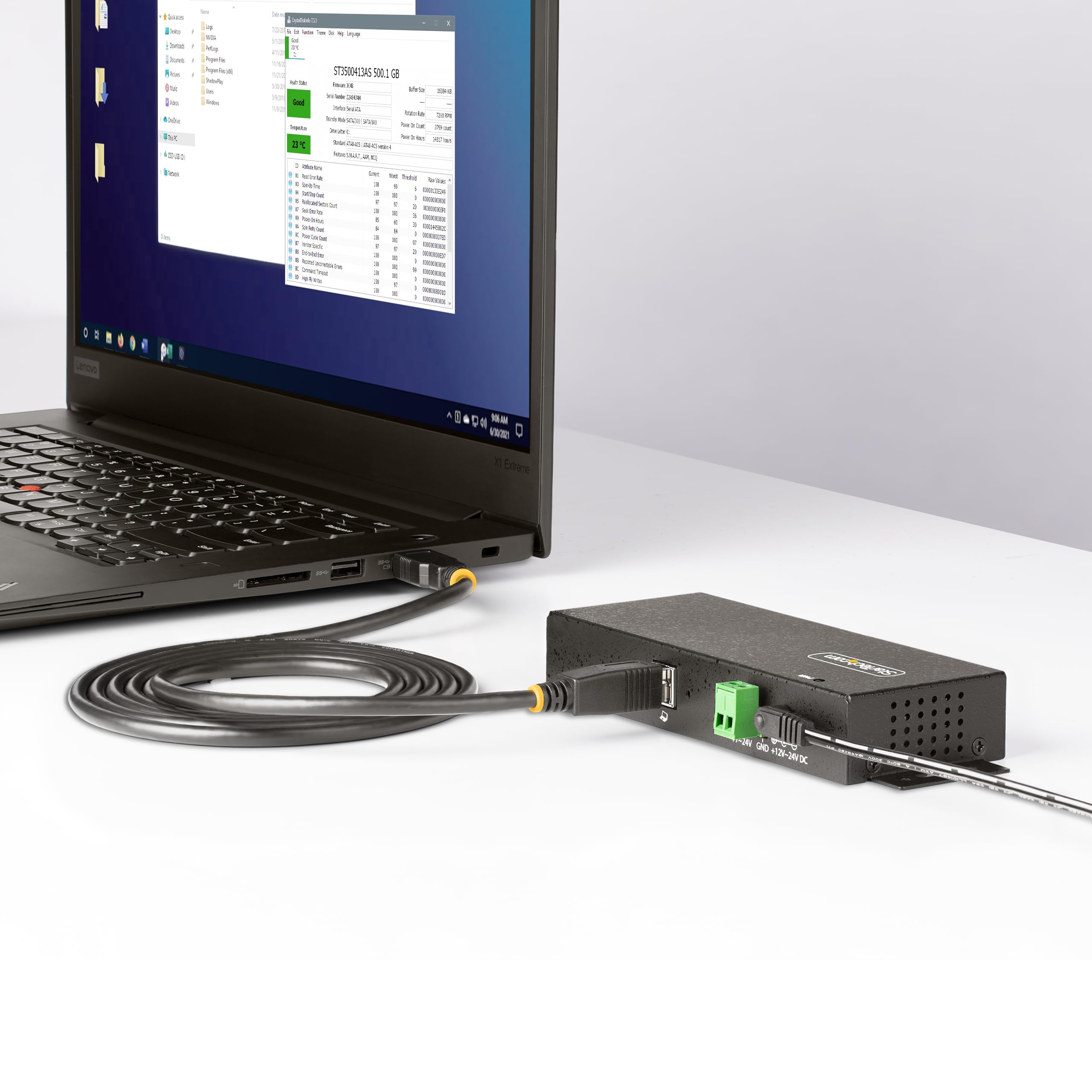 startech-com-5g7aindrm-usb-a-hub-hub-usb-7-ports-5gbps-industriel-g-r image 8