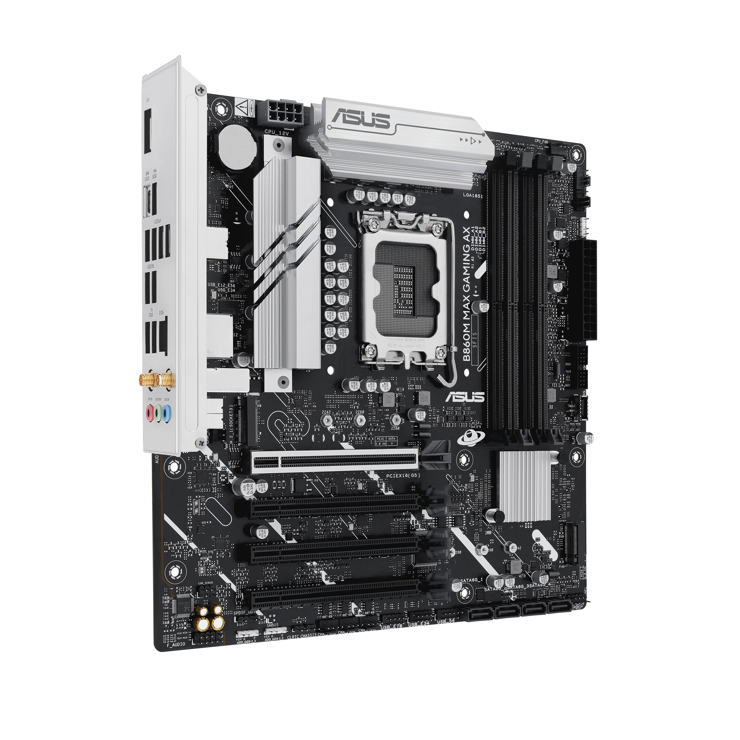 asus-rog-b860m-max-gaming-ax-carte-m-re-micro-atx-lga-1851-ddr5-wifi image 3