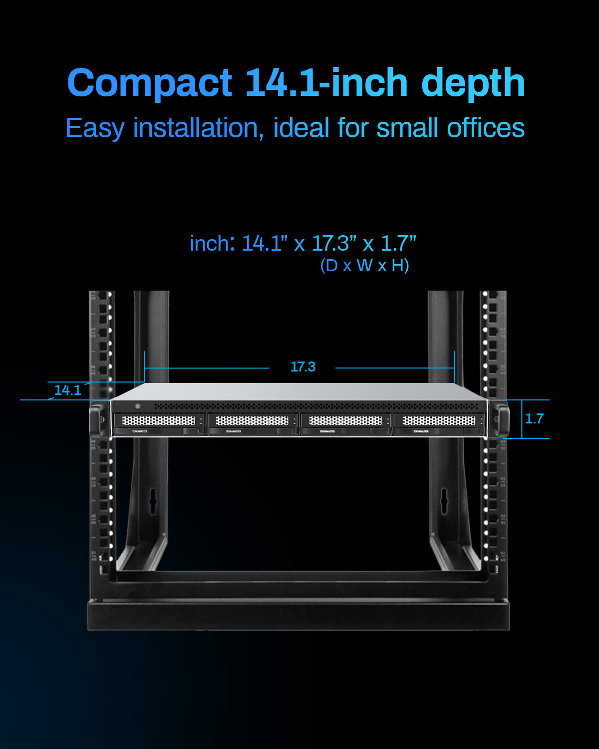 terramaster-u4-500-nas-rackmount-1u-4-baies-intel-core-i3-1215u-double-10-gbe image 5