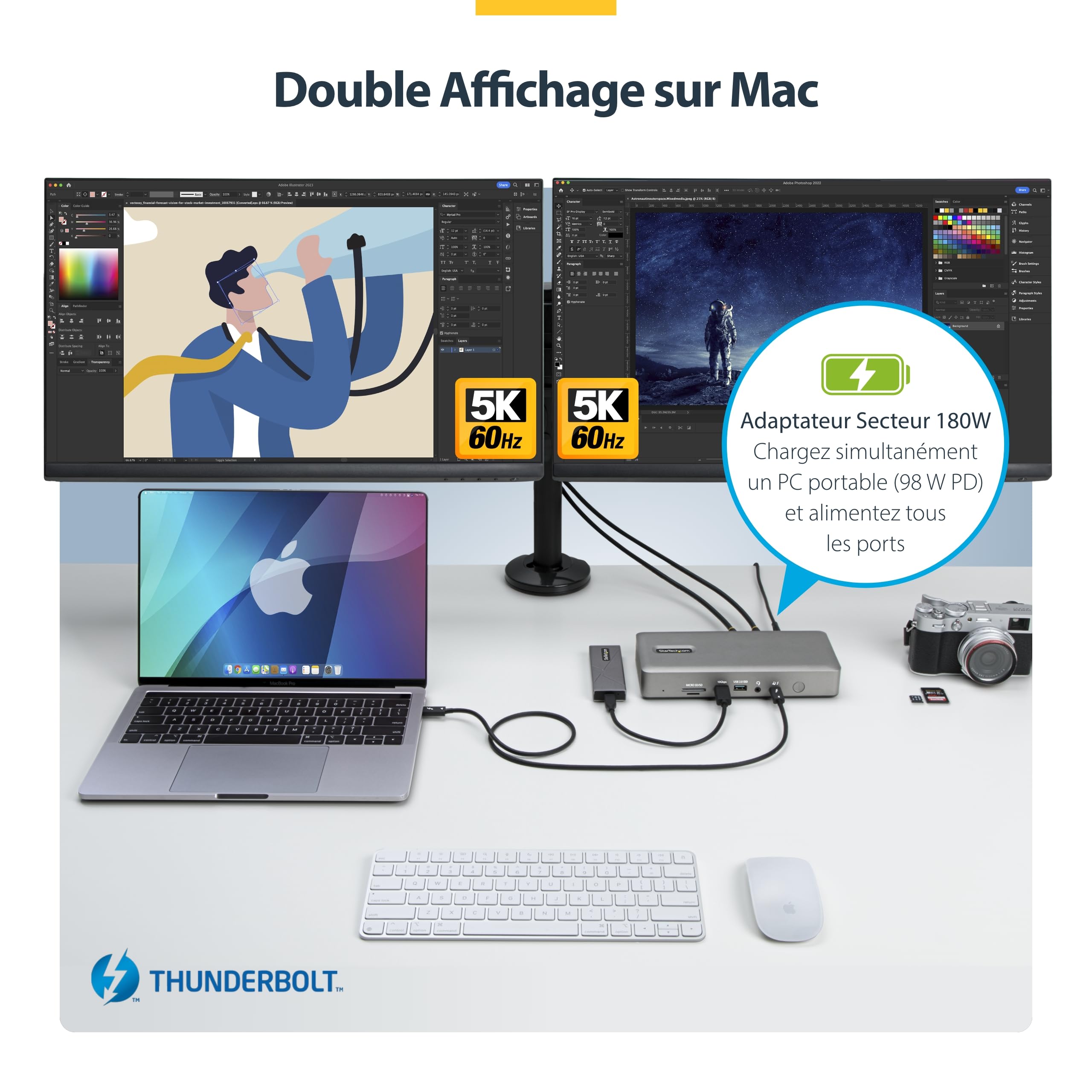 startech-com-dock-thunderbolt-4-usb4-16-ports-quad-4k-100w image 3