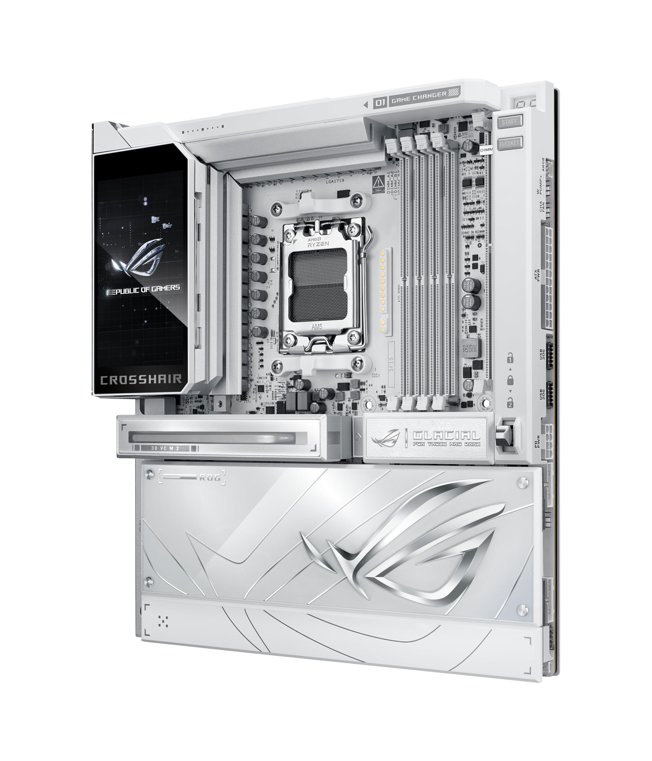 asus-rog-crosshair-x870e-glacial-carte-m-re-am5-e-atx-ddr5-wifi-7 image 2
