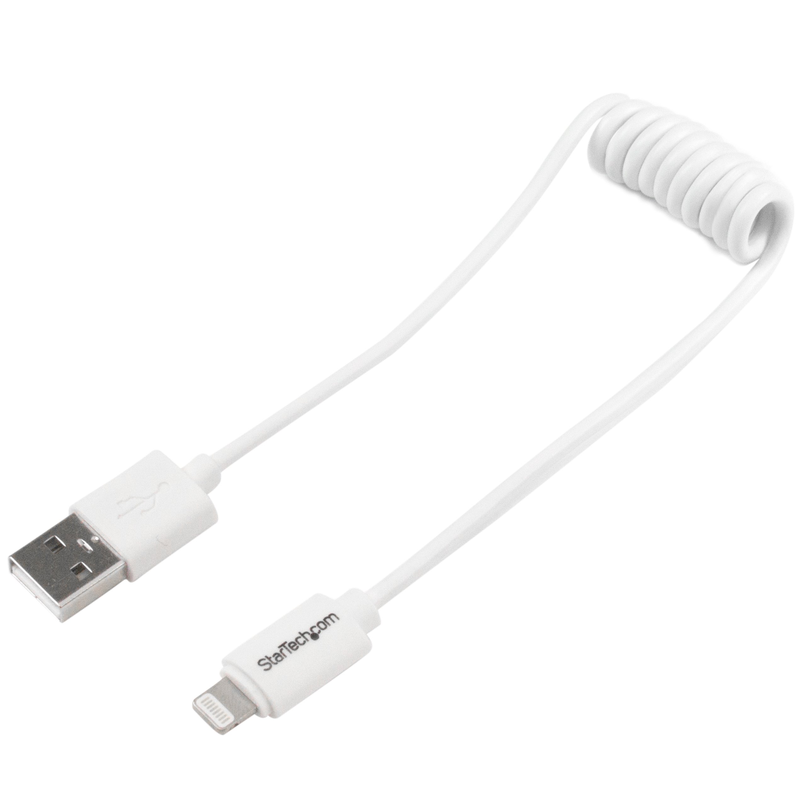 startech-com-c-ble-apple-lightning-vers-usb-spiral-30-cm-blanc-m-m image 2