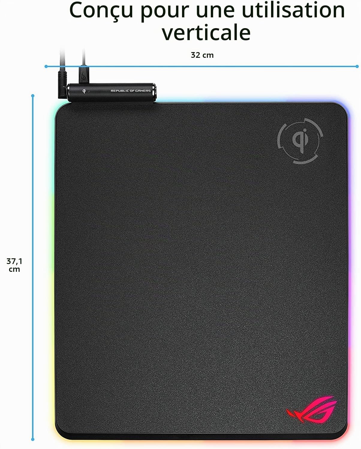 asus-rog-balteus-qi-tapis-de-souris-gaming-rgb-recharge-sans-fil-qi image 3