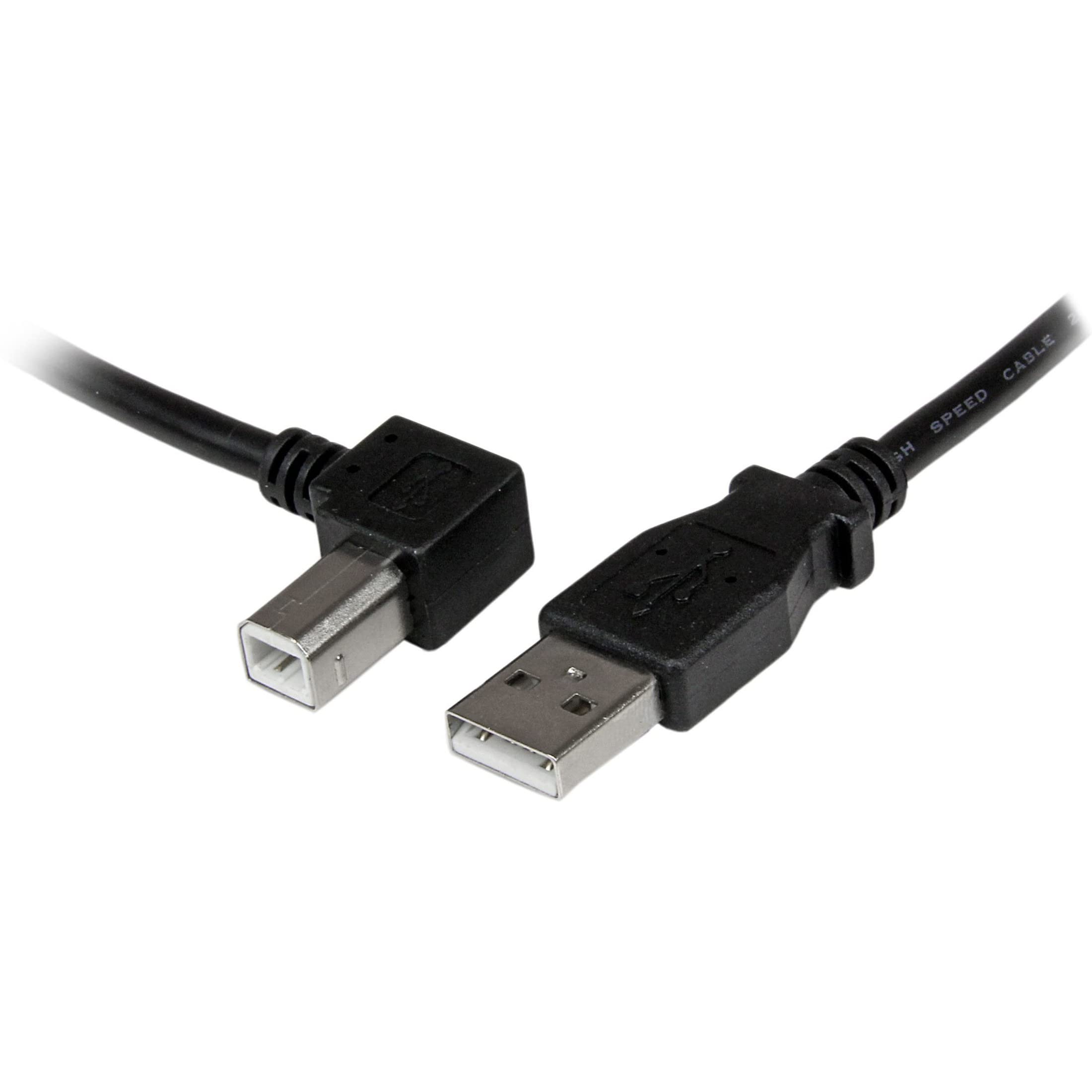 startech-com-c-ble-usb-2-0-usb-a-vers-usb-b-coud-gauche-2m-noir image 7