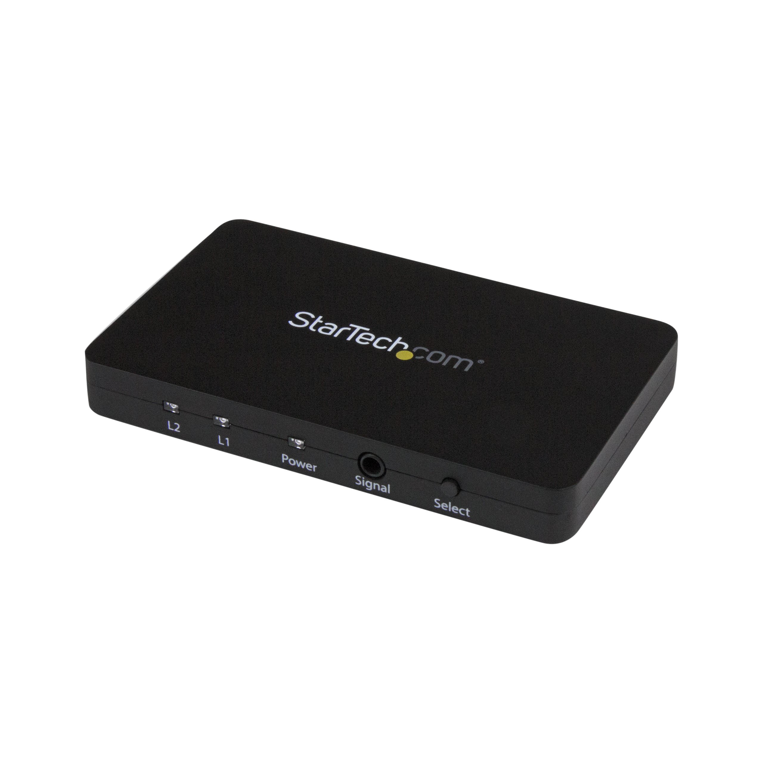 startech-com-vs221hd4k-switch-hdmi-2-ports-4k-30hz-avec-mhl-aluminium image 1