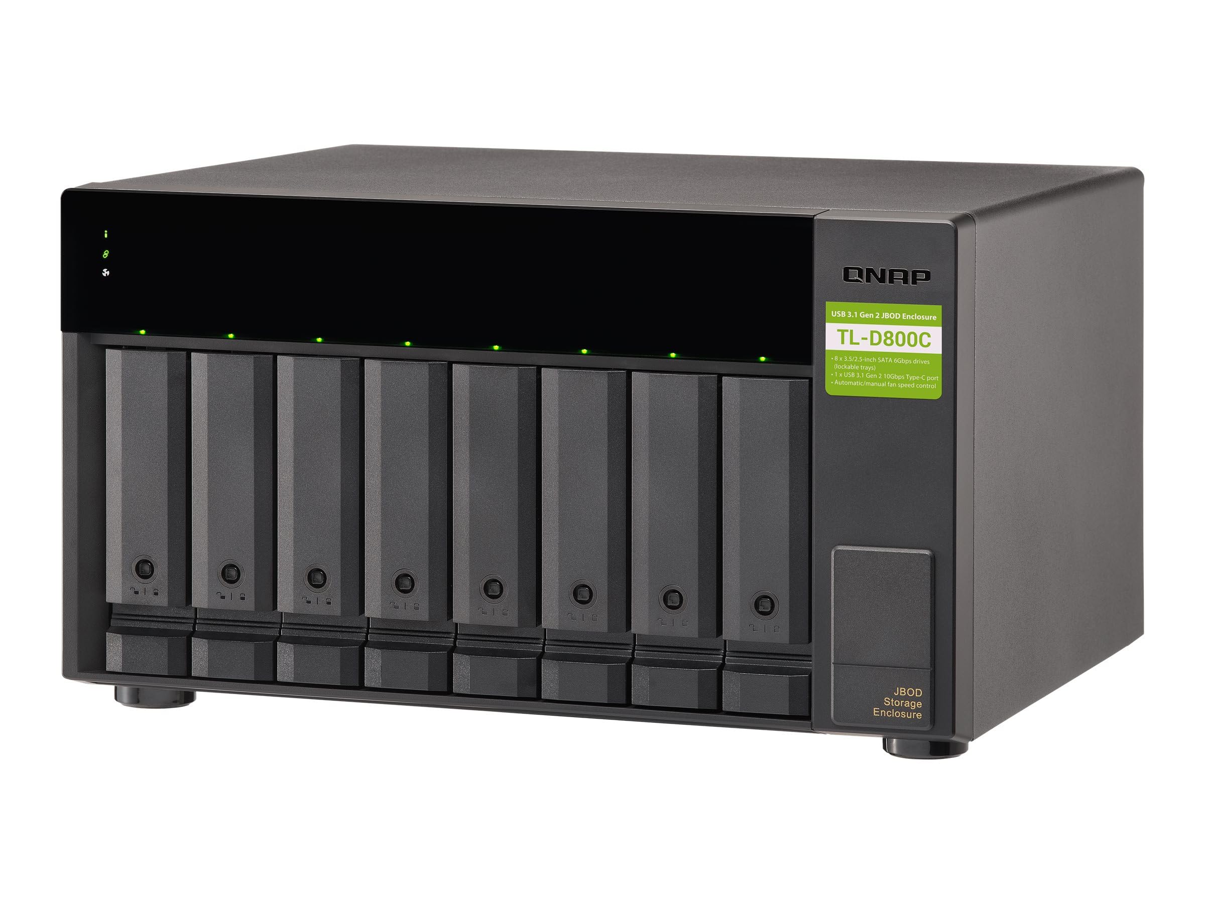 qnap-tl-d800c-bo-tier-d-extension-jbod-8-baies-2-5-3-5-usb-c-10-gbit-s image 3