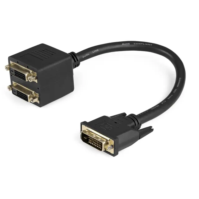 startech-com-dvispl1dd-c-ble-r-partiteur-y-dvi-d-vers-2x-dvi-d-30-cm image 1