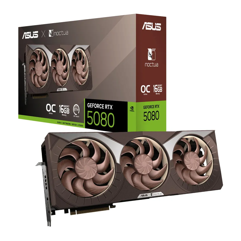 asus-rog-geforce-rtx-5080-16gb-gddr7-noctua-oc-edition-carte-graphique-triple-ve image 1