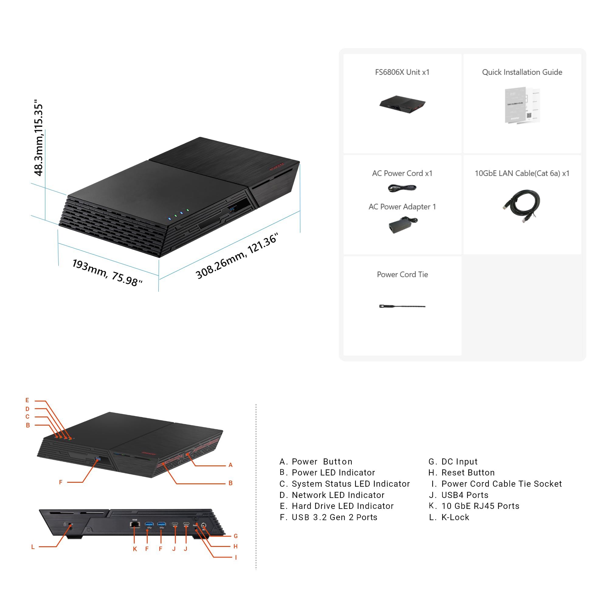 asustor-flashstor-6-gen2-fs6806x-nas-6-baies-m-2-ssd-nvme-10gbe image 3