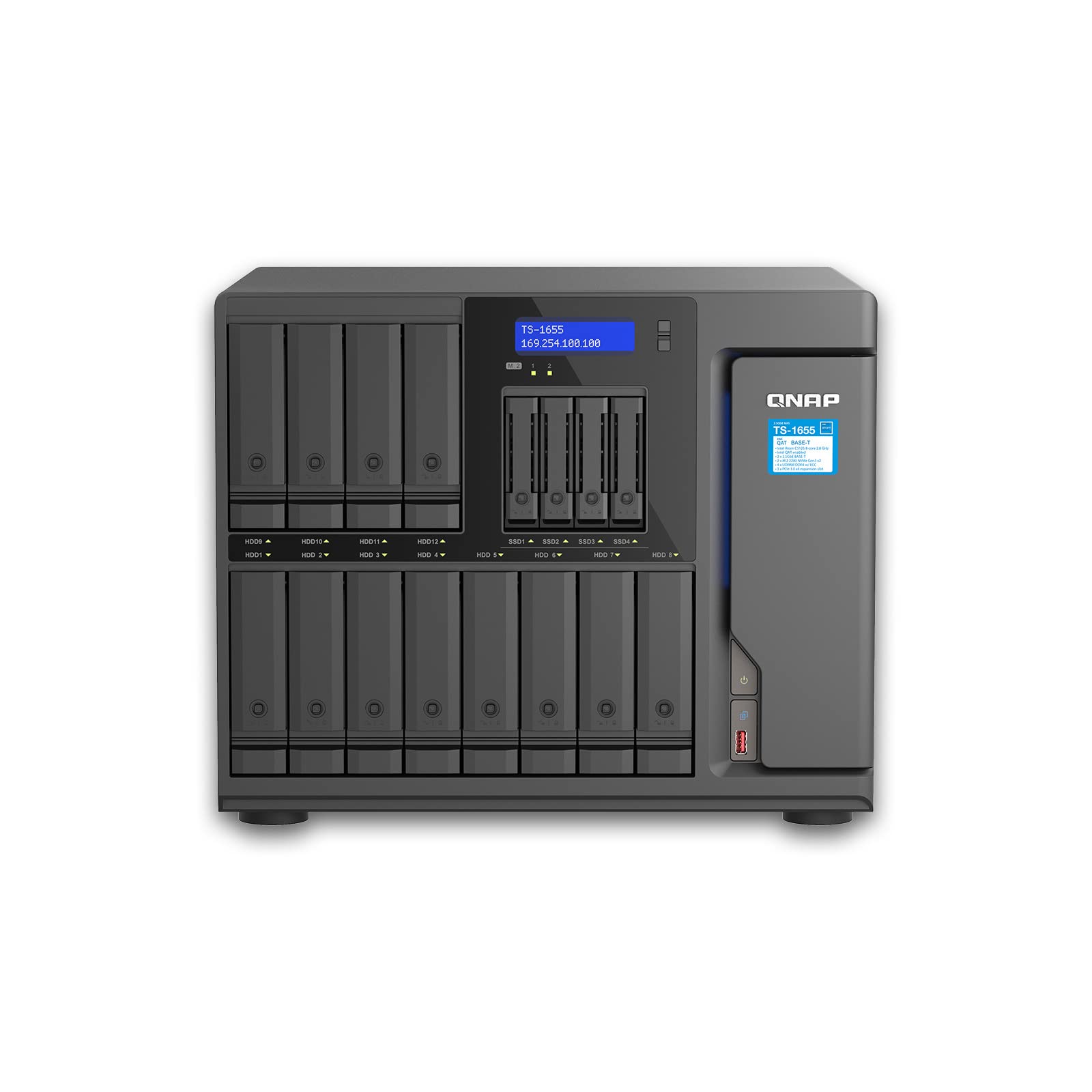 qnap-ts-1655-8g-nas-16-baies-2x-2-5gbe-m-2-nvme-pcie image 2
