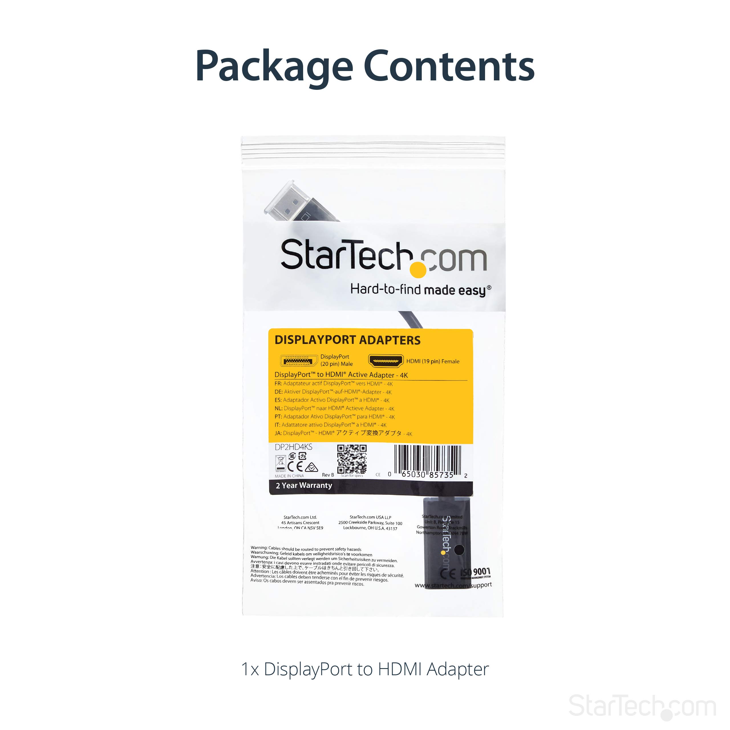 startech-com-dp2hd4ks-adaptateur-displayport-vers-hdmi-actif-4k-30hz image 5
