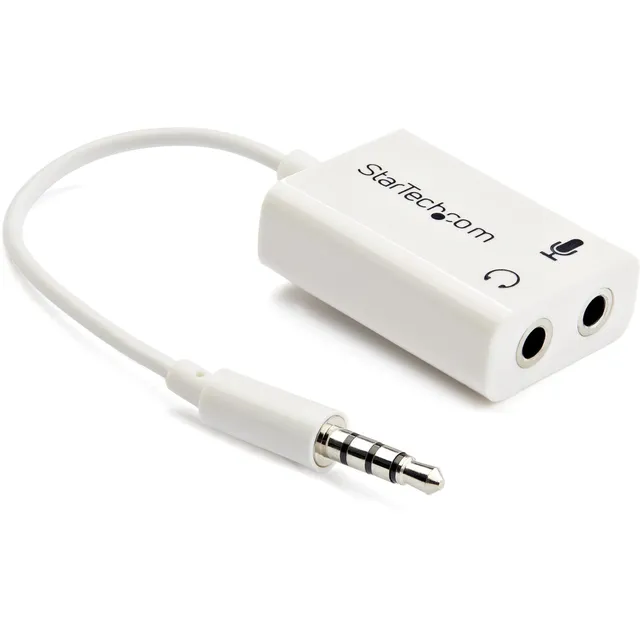 startech-com-muyhsmffadw-r-partiteur-casque-3-5mm-4-positions-micro-blanc image 1