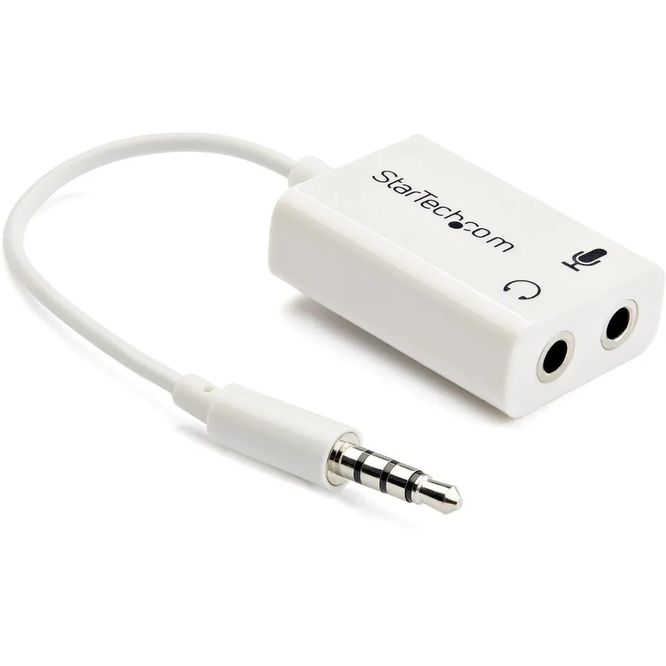 startech-com-muyhsmffadw-r-partiteur-casque-3-5mm-4-positions-micro-blanc image 1