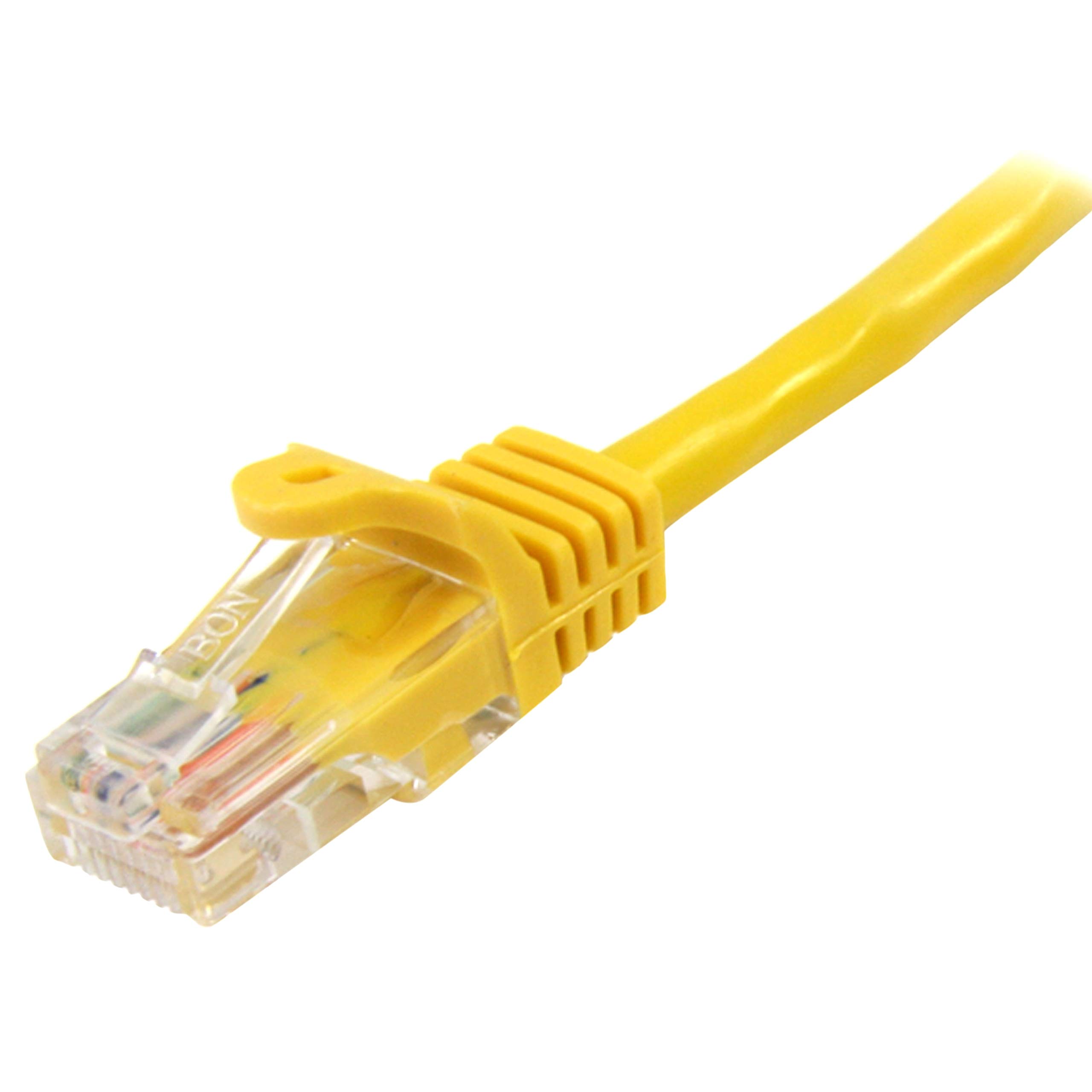 startech-com-45pat1myl-c-ble-ethernet-cat5e-1-m-rj45-m-m-jaune image 2