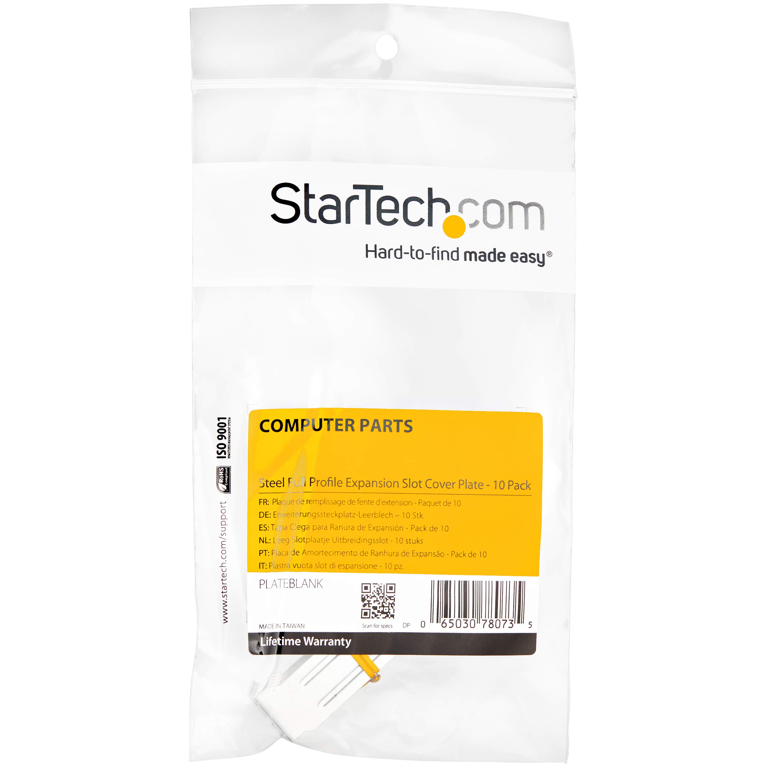 startech-com-plateblank-caches-slot-pc-pleine-hauteur-acier-lot-de-10 image 2