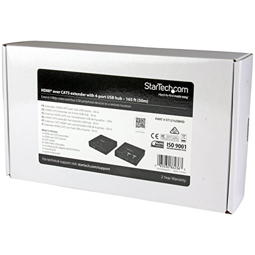 startech-com-extendeur-hdmi-sur-cat5e-cat6-hub-usb-4-ports-1080p-50-m image 8